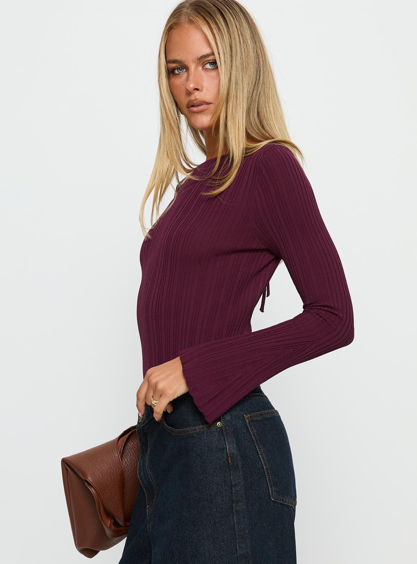 Mayok Long Sleeve Bodysuit Plum - Image 4