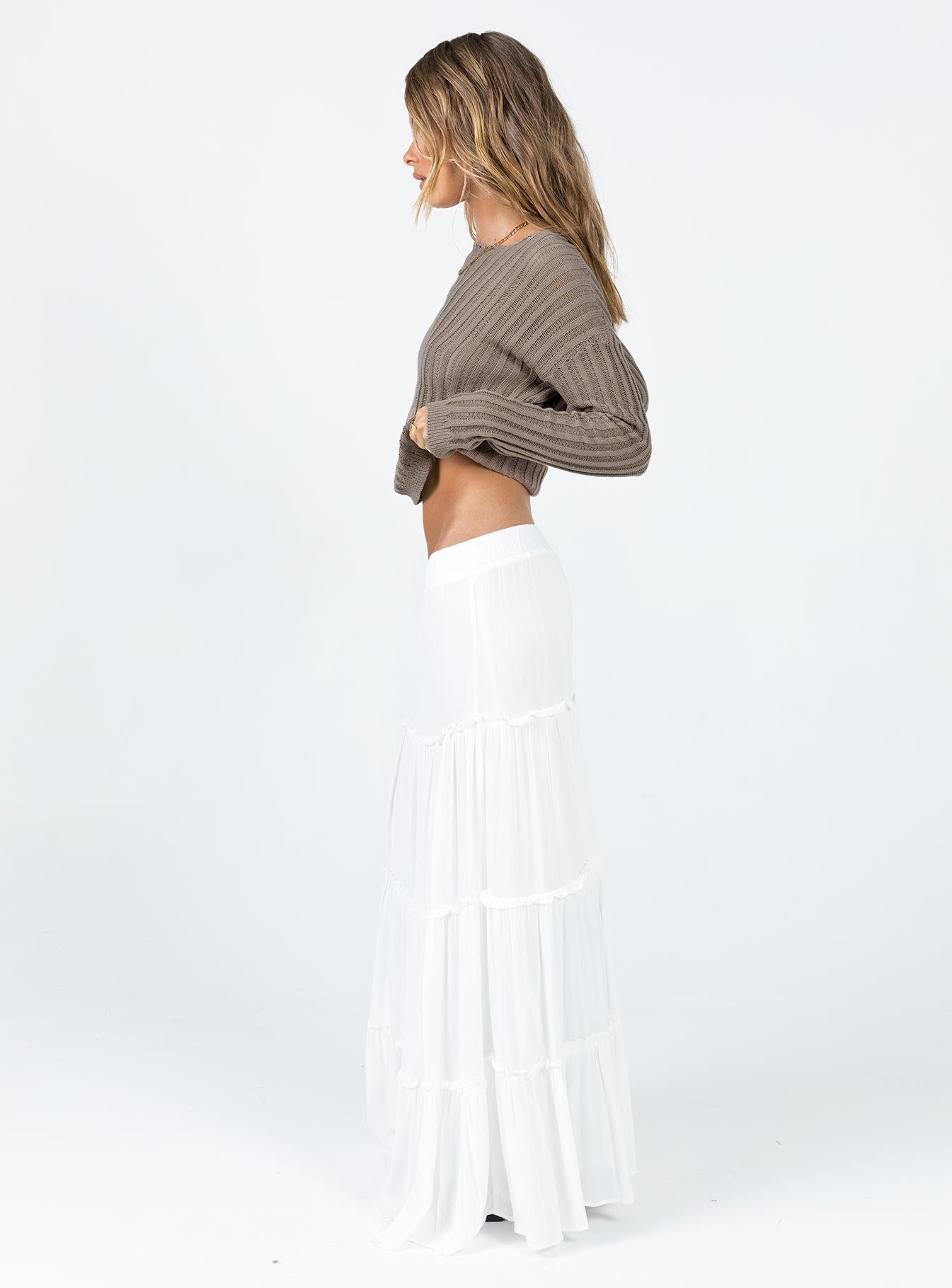 Miriah Maxi Skirt White Low Impact - Image 3