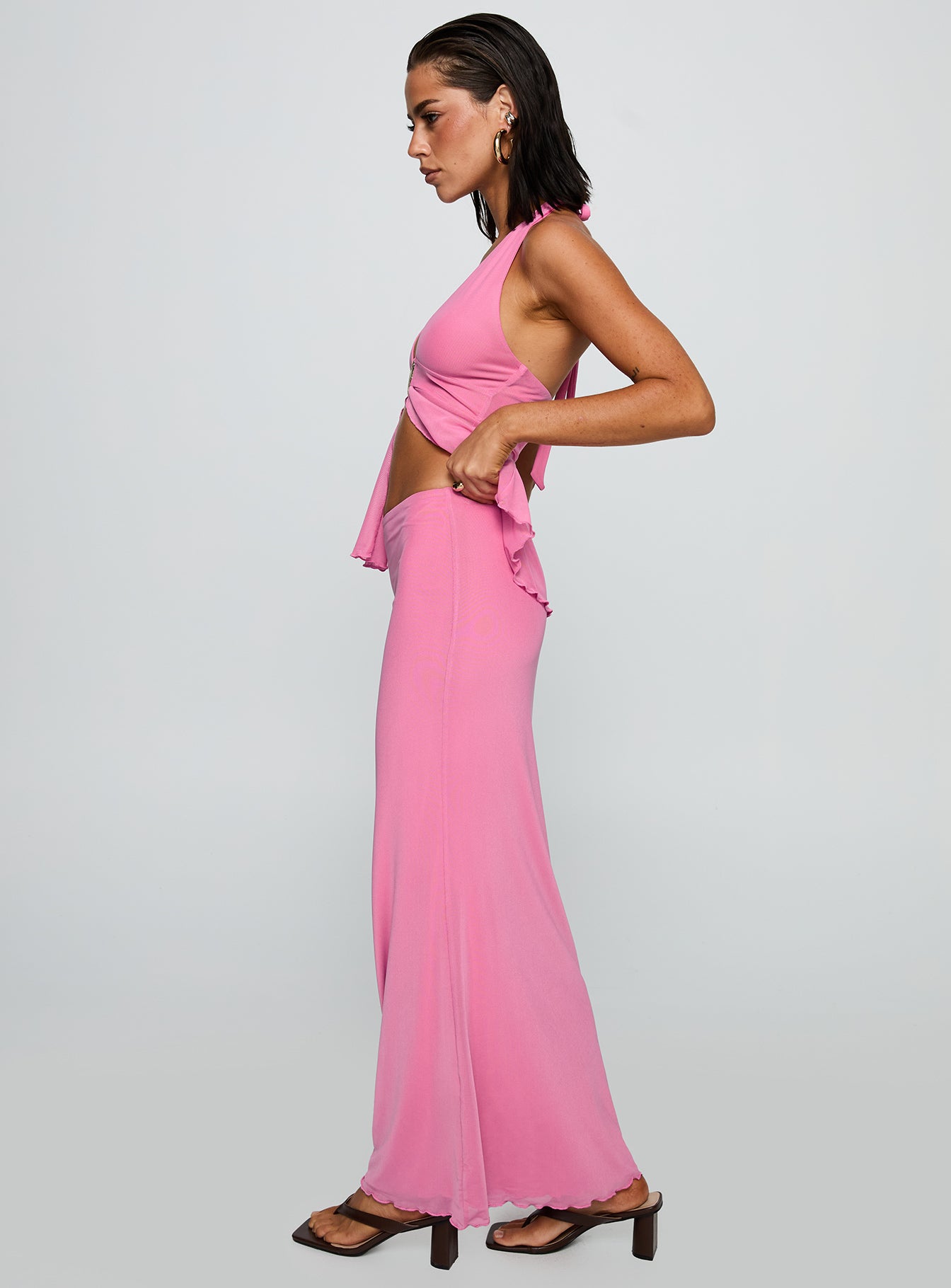 De Angelo Maxi Skirt Pink - Image 4