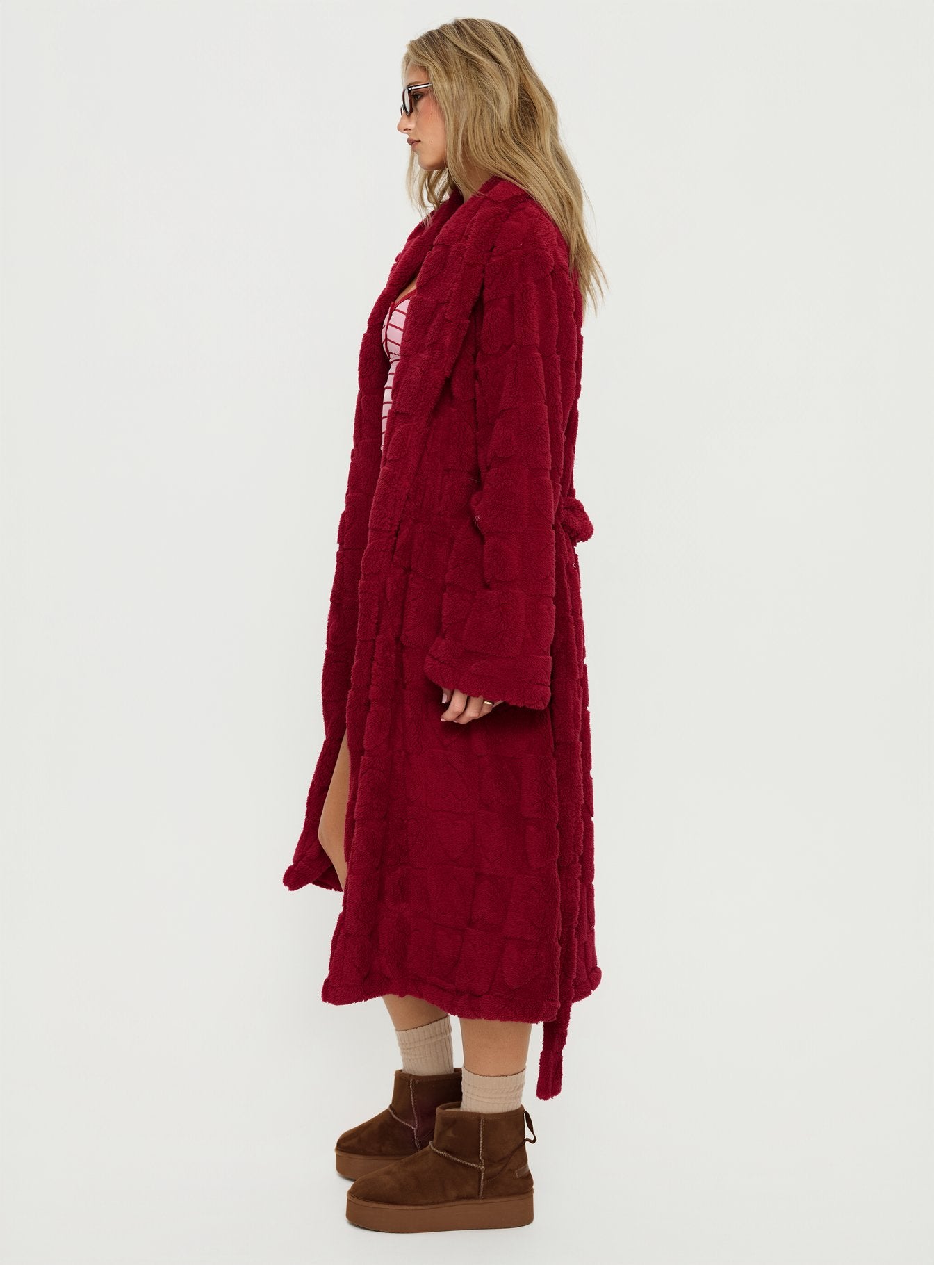 Soothe Bath Robe Burgundy - Image 4