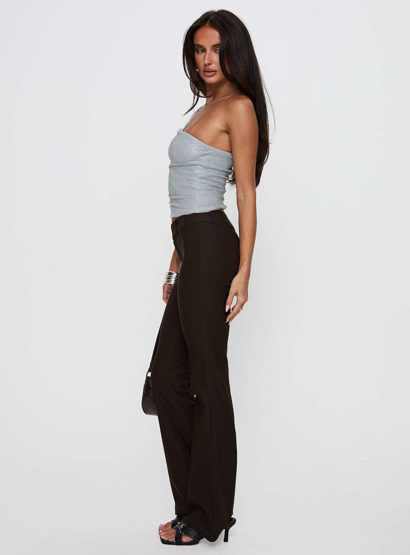 Kinkirk Flared Pants Chocolate - Image 4