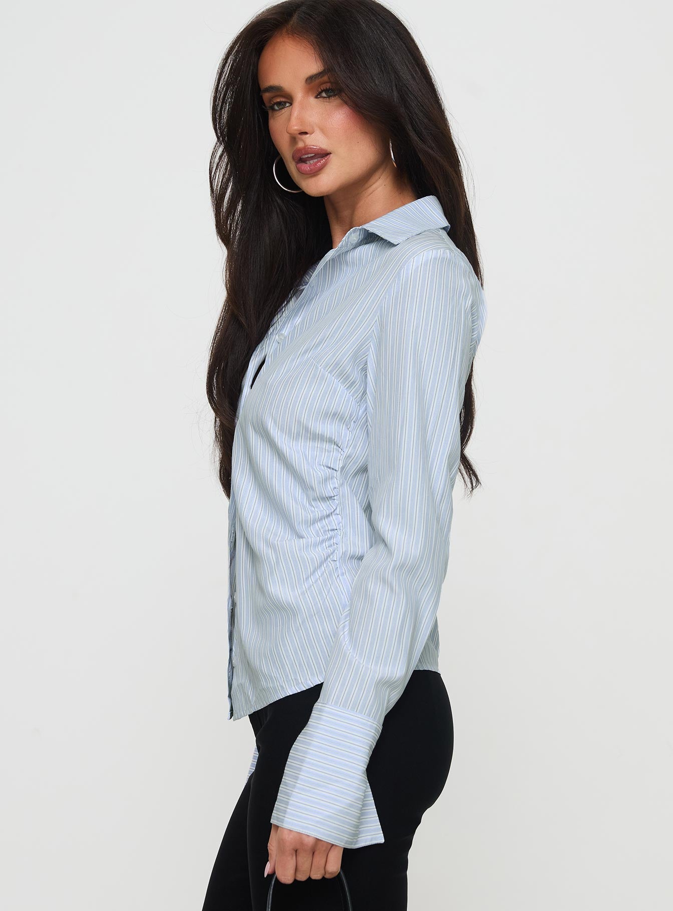 Rush Hour Long Sleeve Top Blue Stripe - Image 4