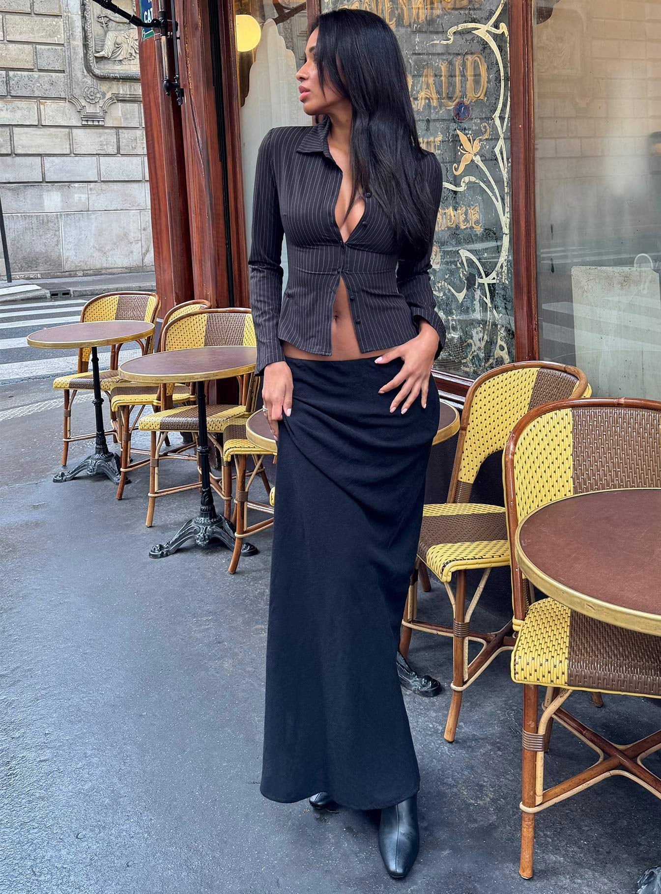 Jodie Maxi Skirt Black Petite - Image 10