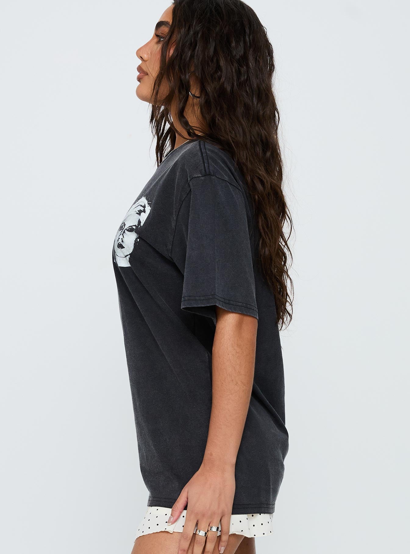 Blondie Vintage Oversized Graphic Tee Black - Image 4