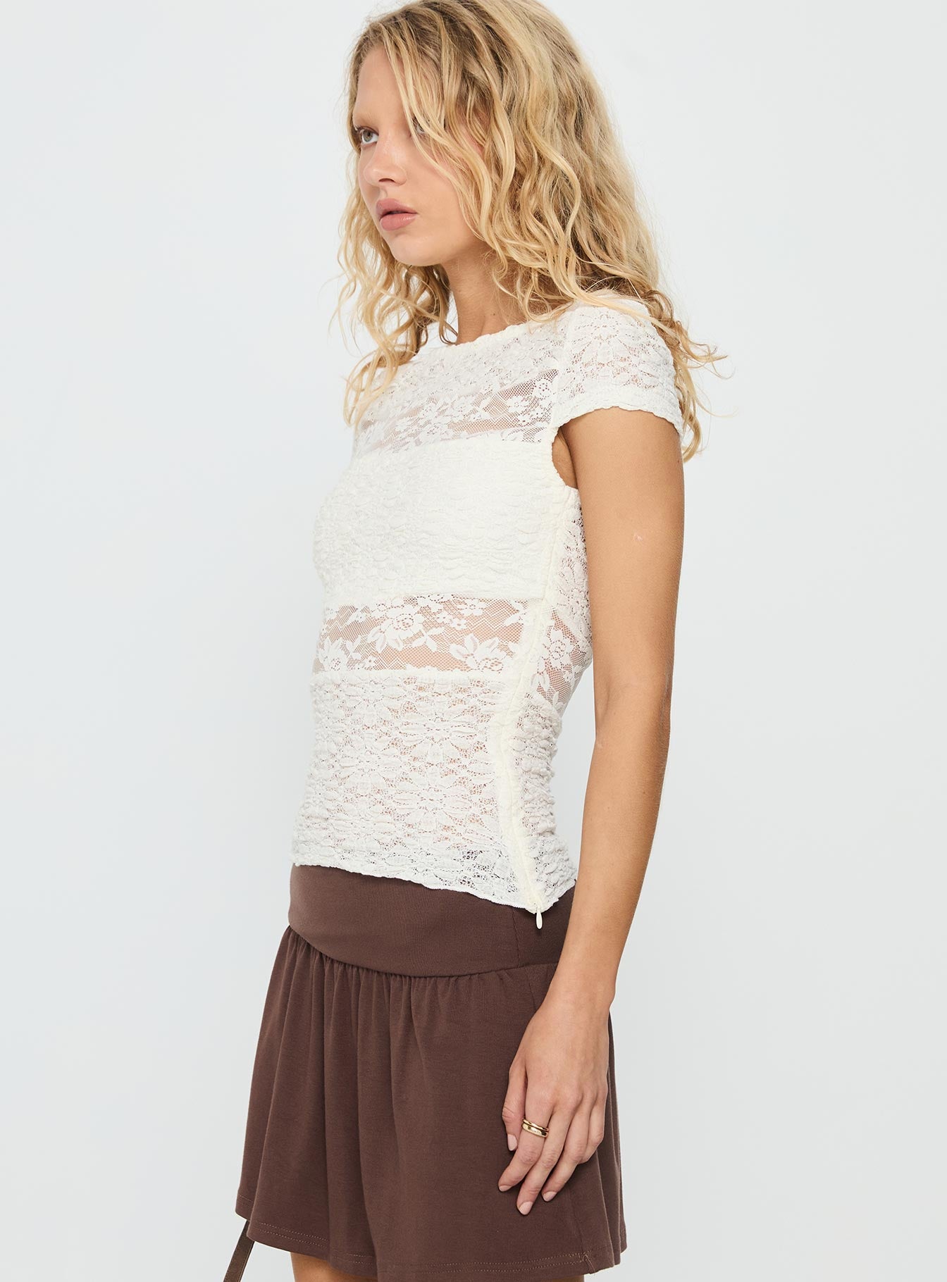 Coralee Lace Top White - Image 4