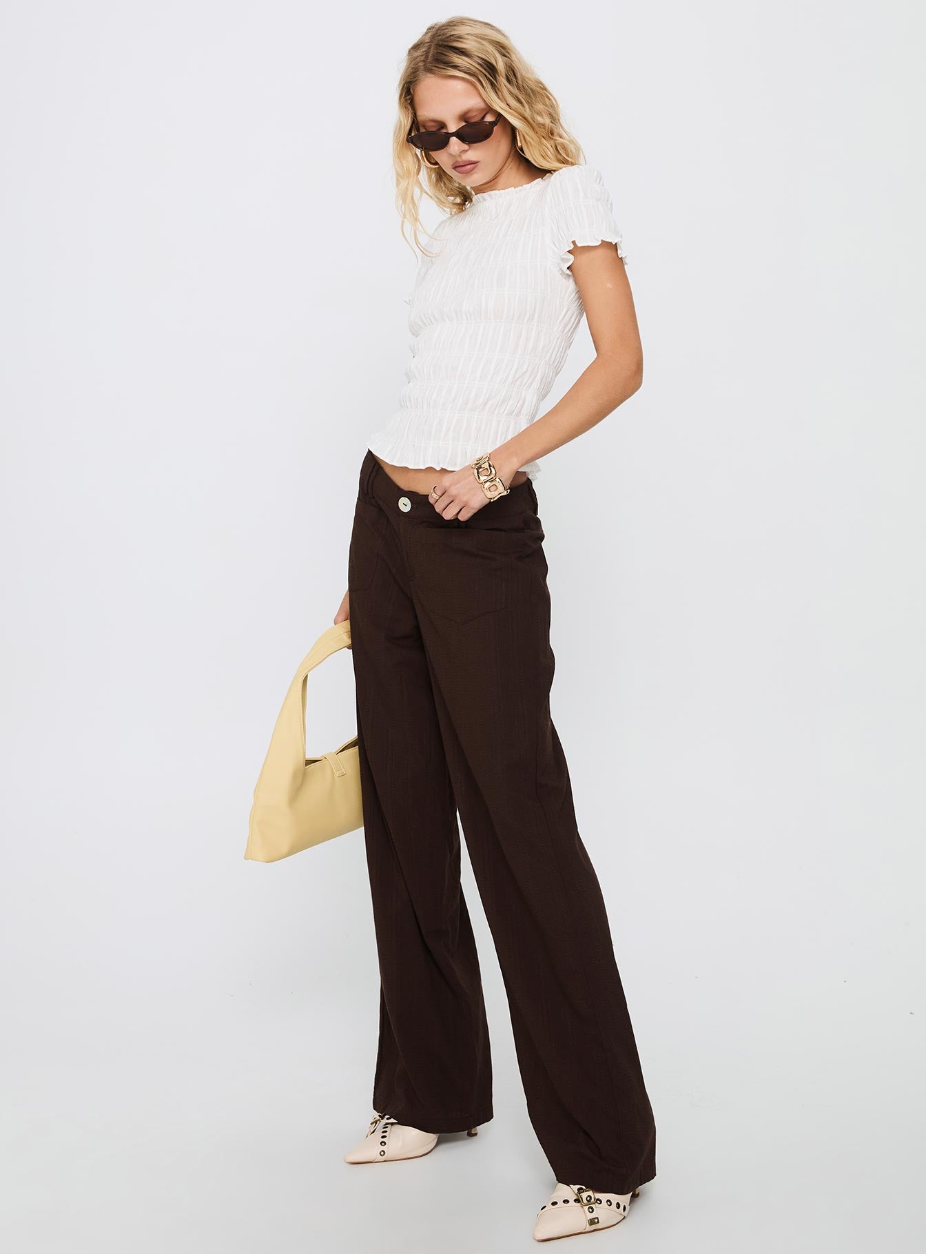 Vendi Low Rise Pant Chocolate - Image 4