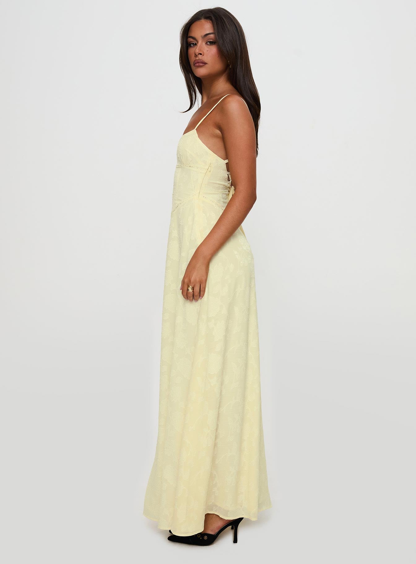South Of France Maxi Dress Yellow - Image 10