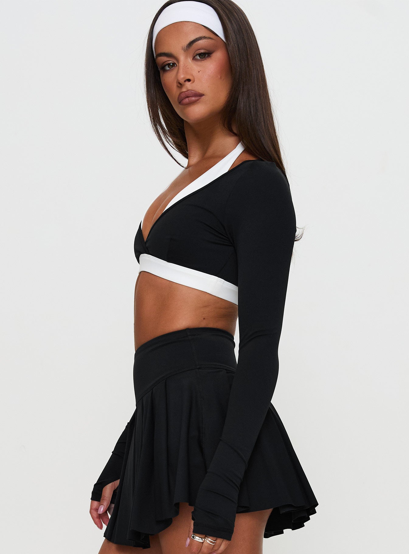 Vitality Long Sleeve Active Crop Black - Image 4