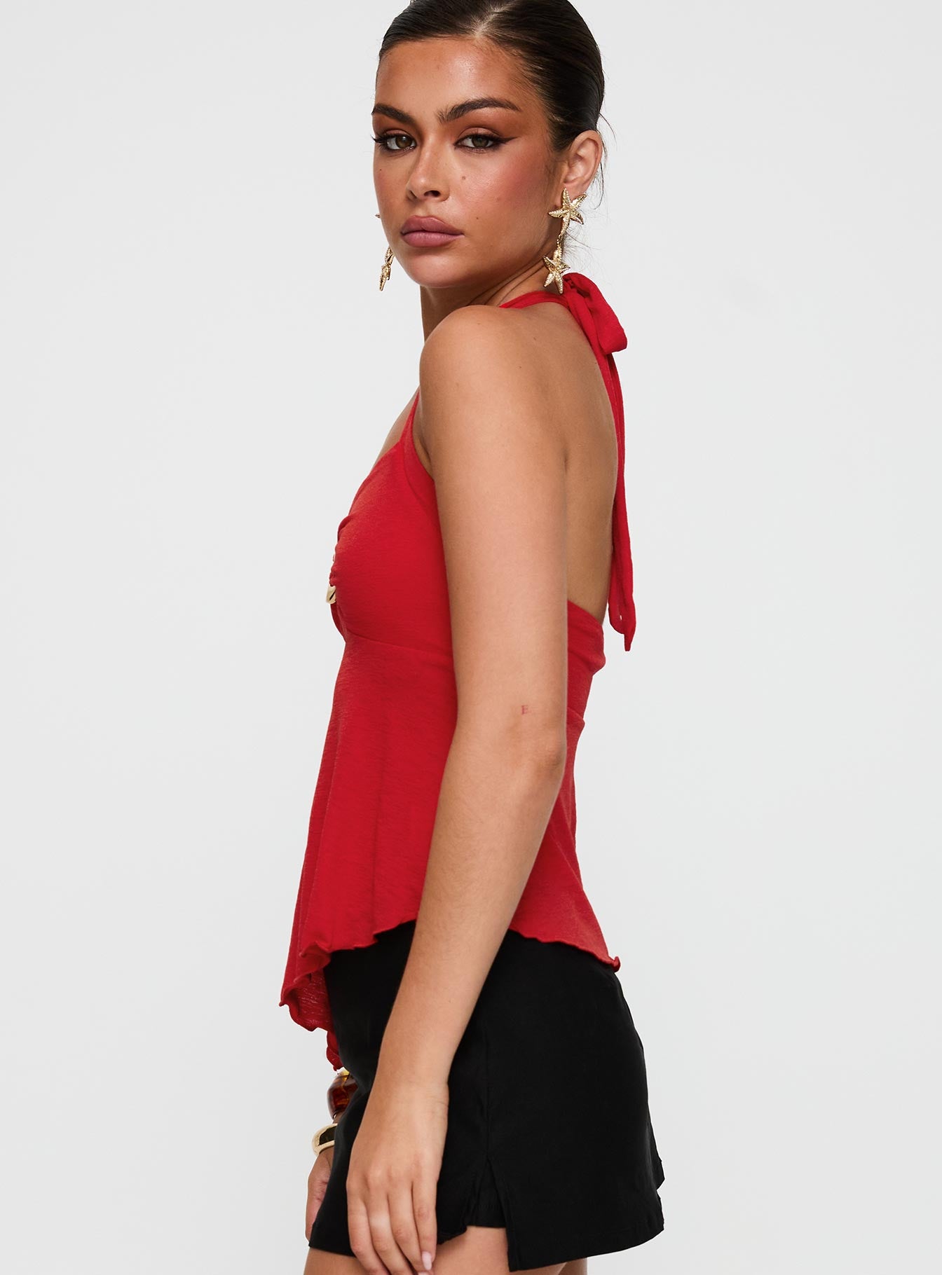 Attina Hardware Detail Top Red - Image 4