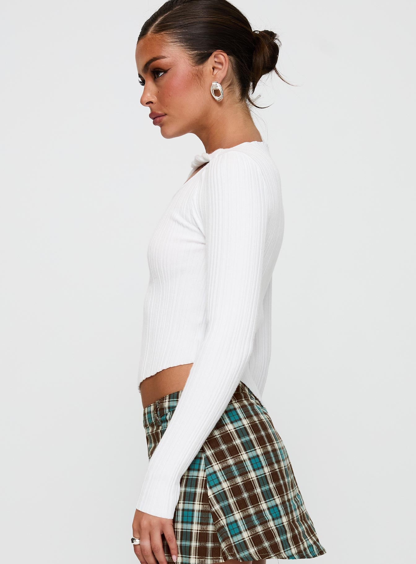 Ellara Long Sleeve Top White - Image 4