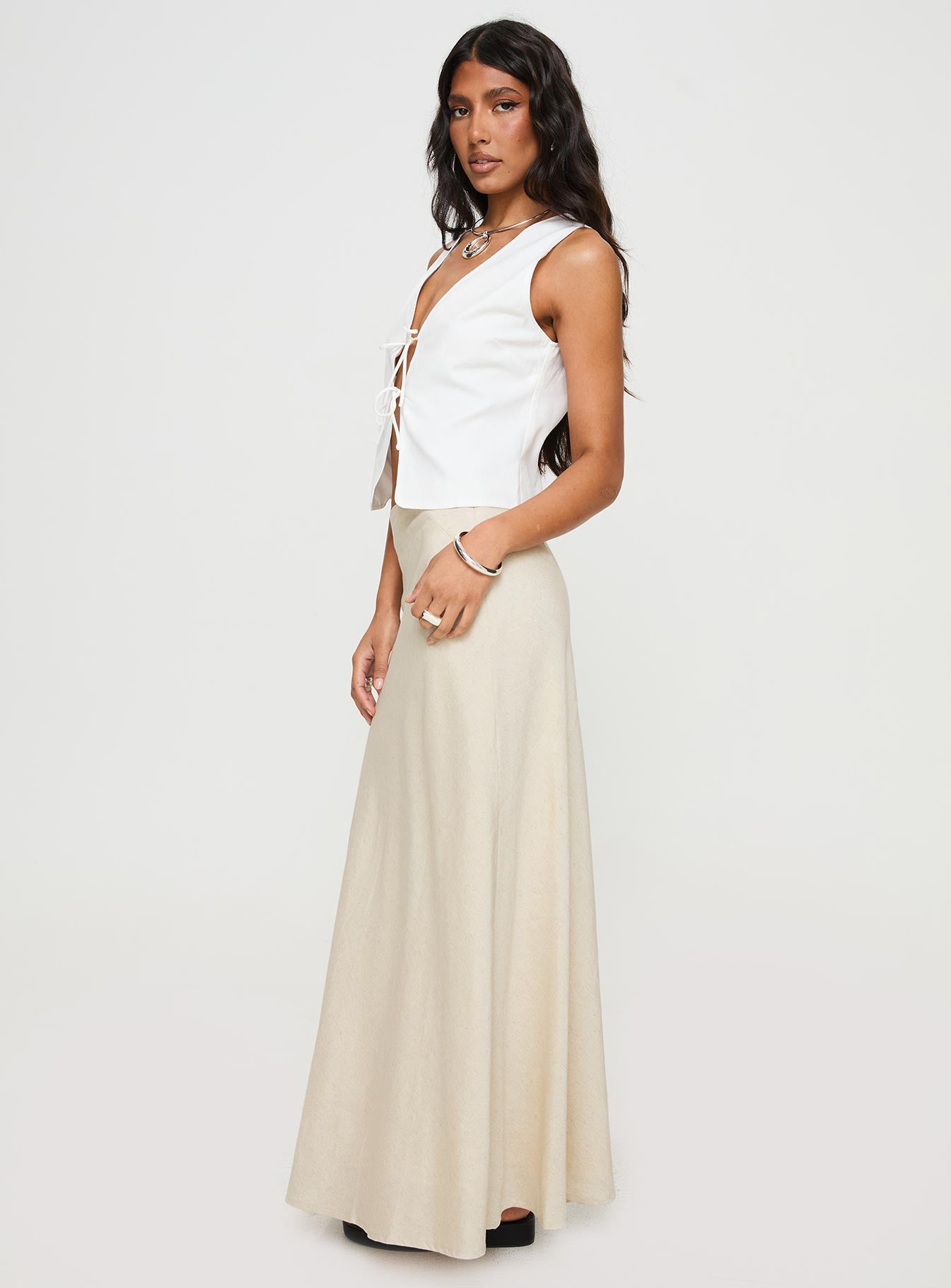 All In Maxi Skirt Beige - Image 4