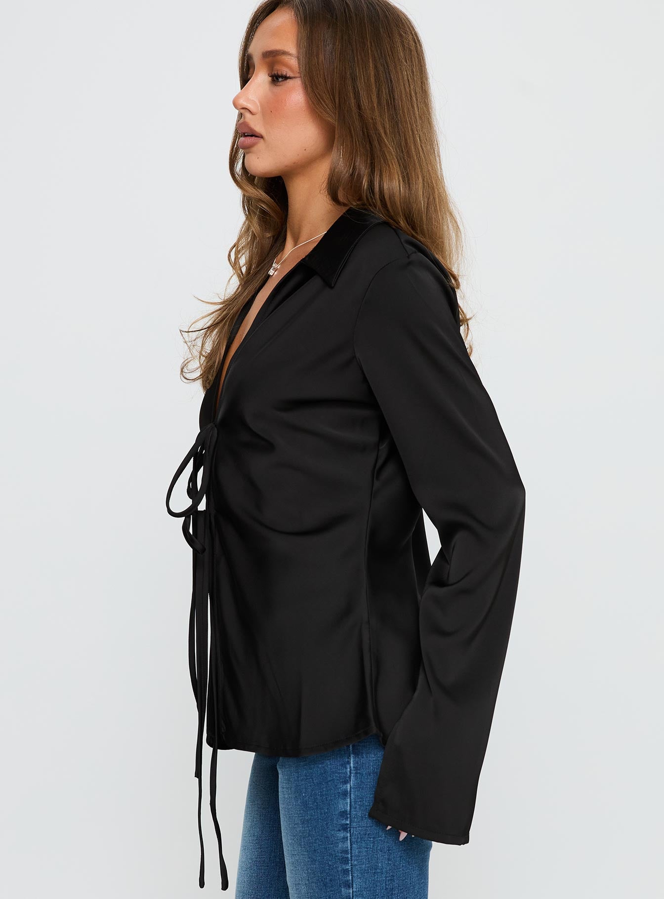 Way Life Goes Long Sleeve Top Black - Image 3
