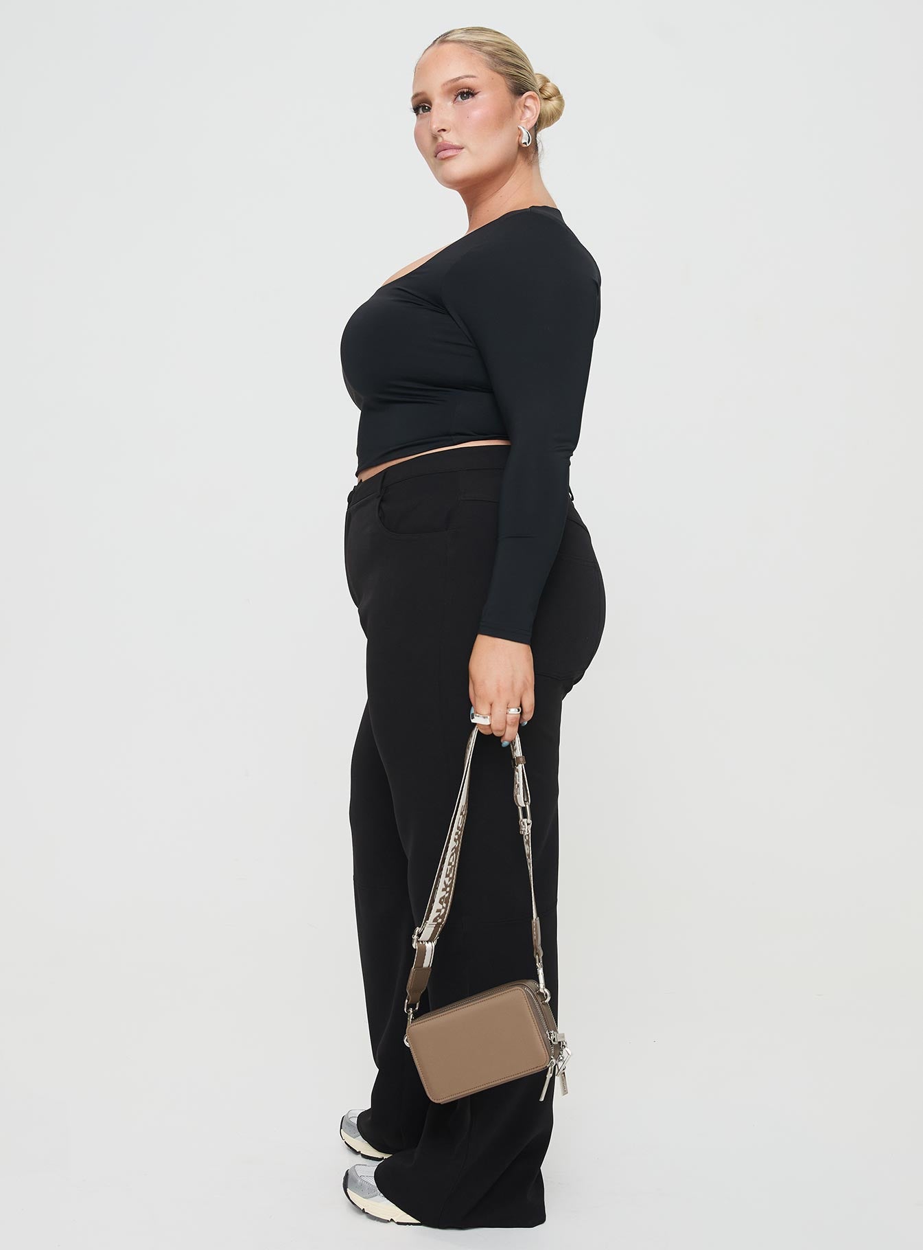Back In Time Long Sleeve Top Black Curve - Image 4