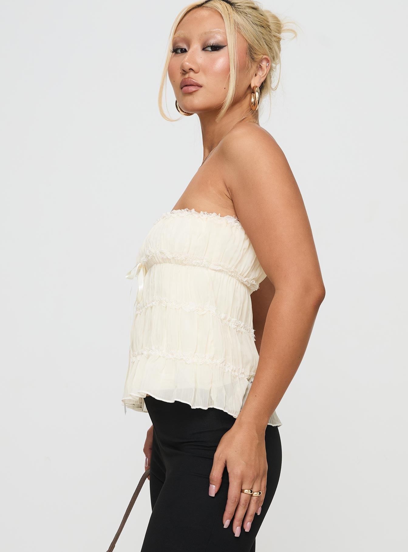 Avelina Strapless Top Cream - Image 4