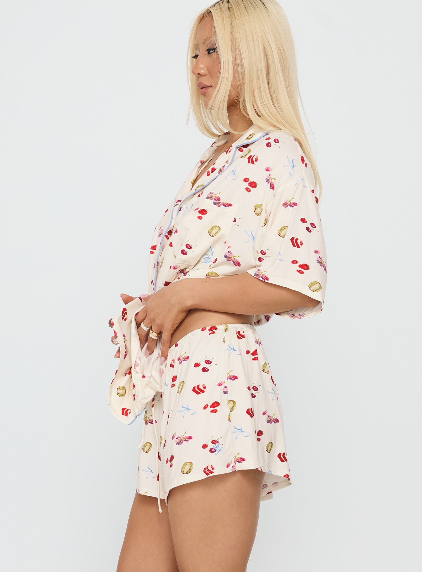 Sweet Things Button Down Sleep Set Multi - Image 4
