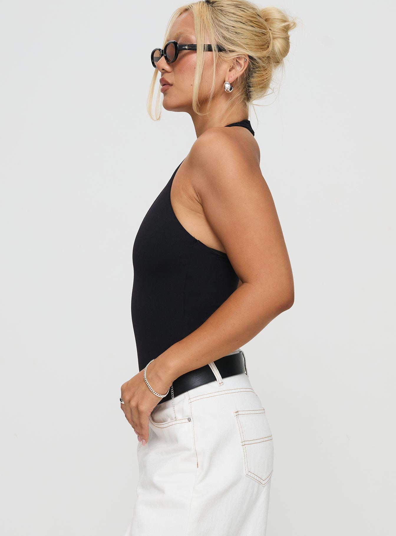 Someone New Halter Bodysuit Black - Image 4