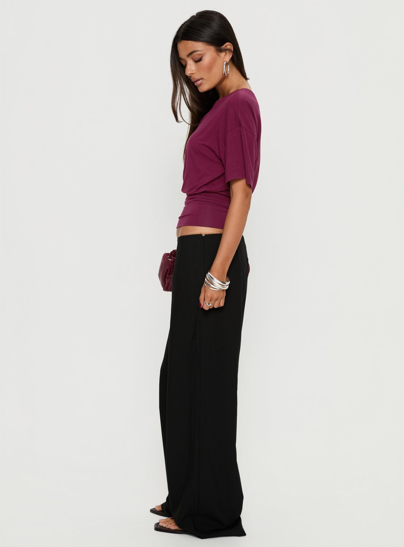 Khane Low Rise Wide Leg Pant Black - Image 4