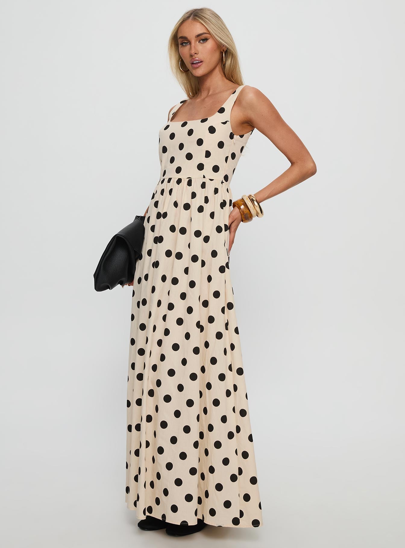 Cartmel Maxi Dress Cream Polka Dot - Image 4