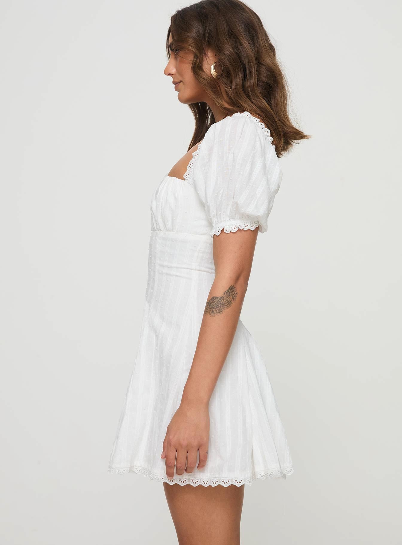 Rabatia Mini Dress White - Image 4