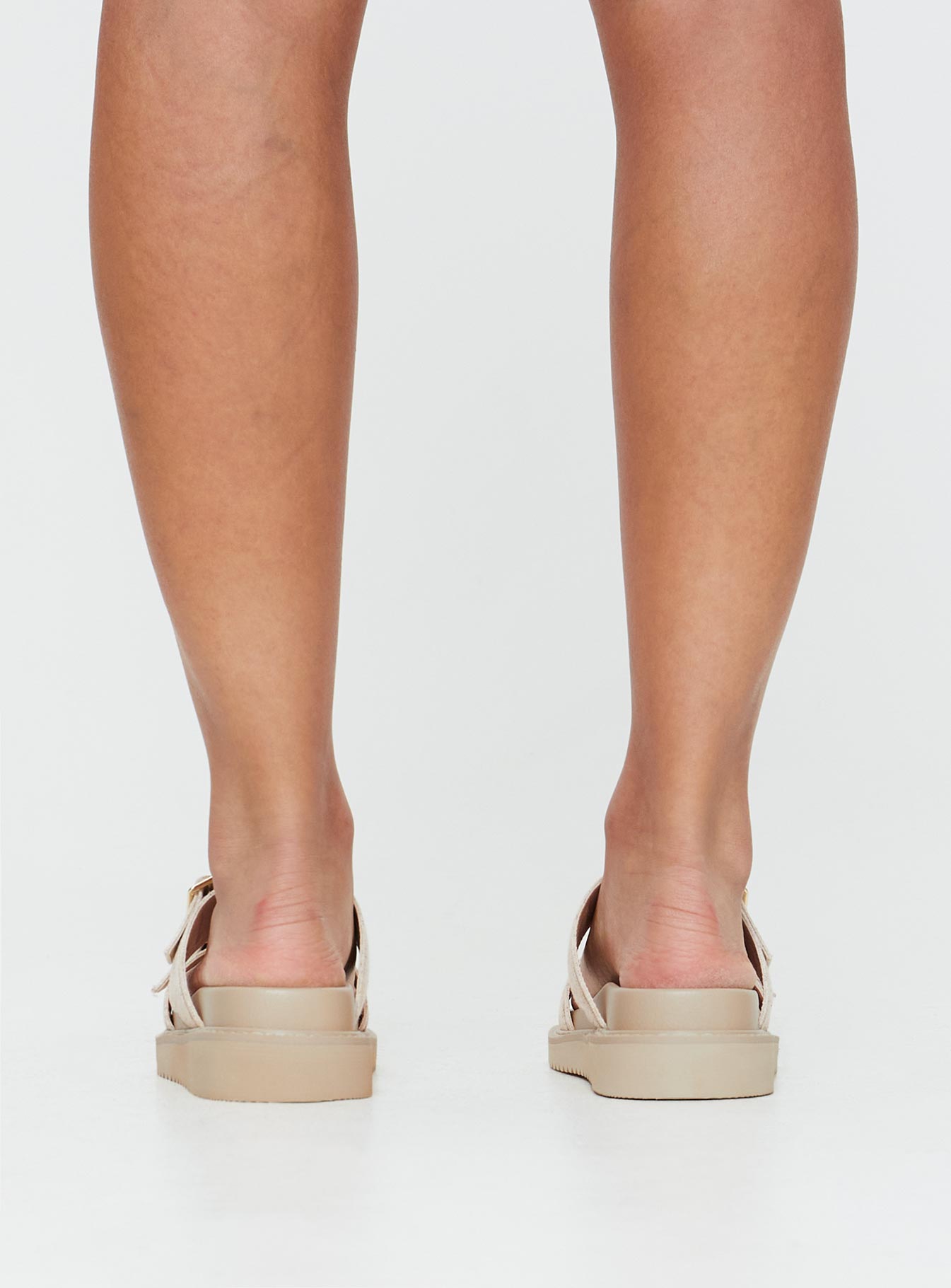 Roxxie Sandals Beige Linen - Image 4