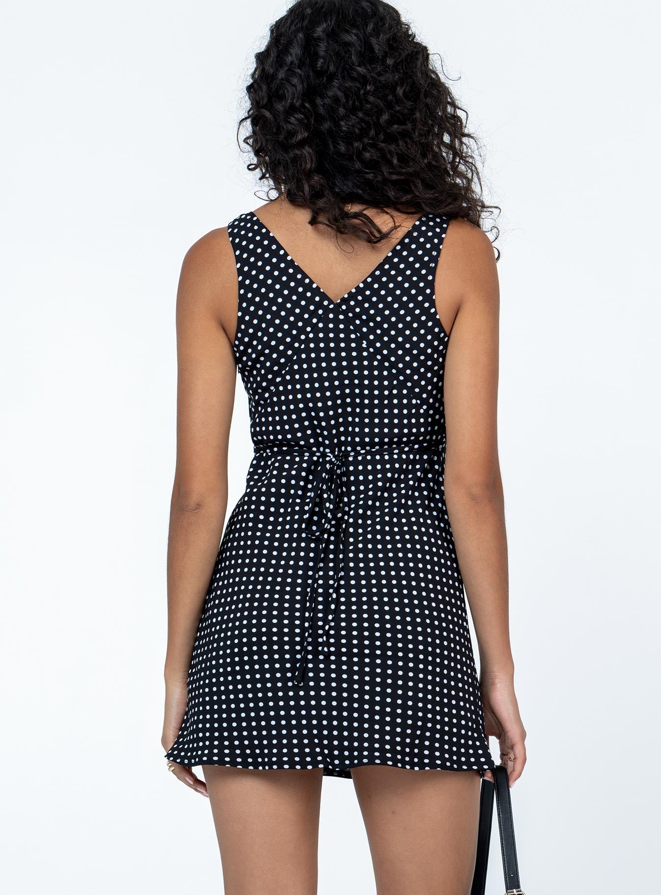 Nellie Mini Dress Black Polka Dot - Image 5