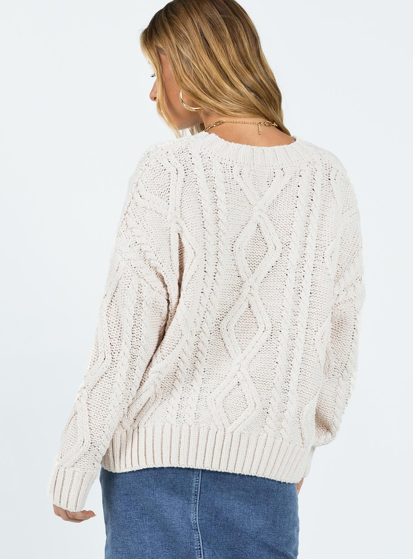 Anaya Oversized Sweater Beige - Image 5