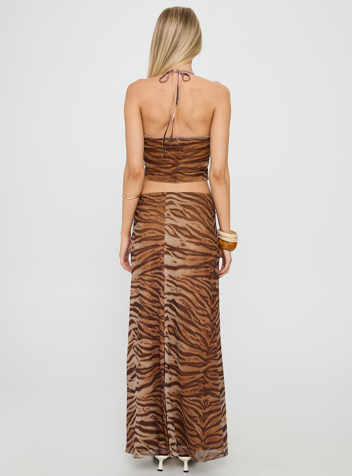 Better Now Cowl Neck Set Brown Tiger - Image 5