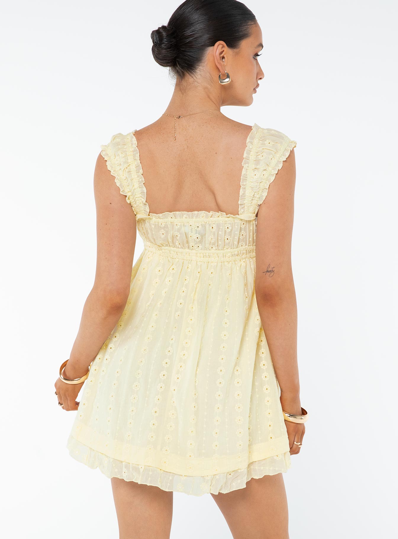 Carlita Mini Dress Yellow - Image 5