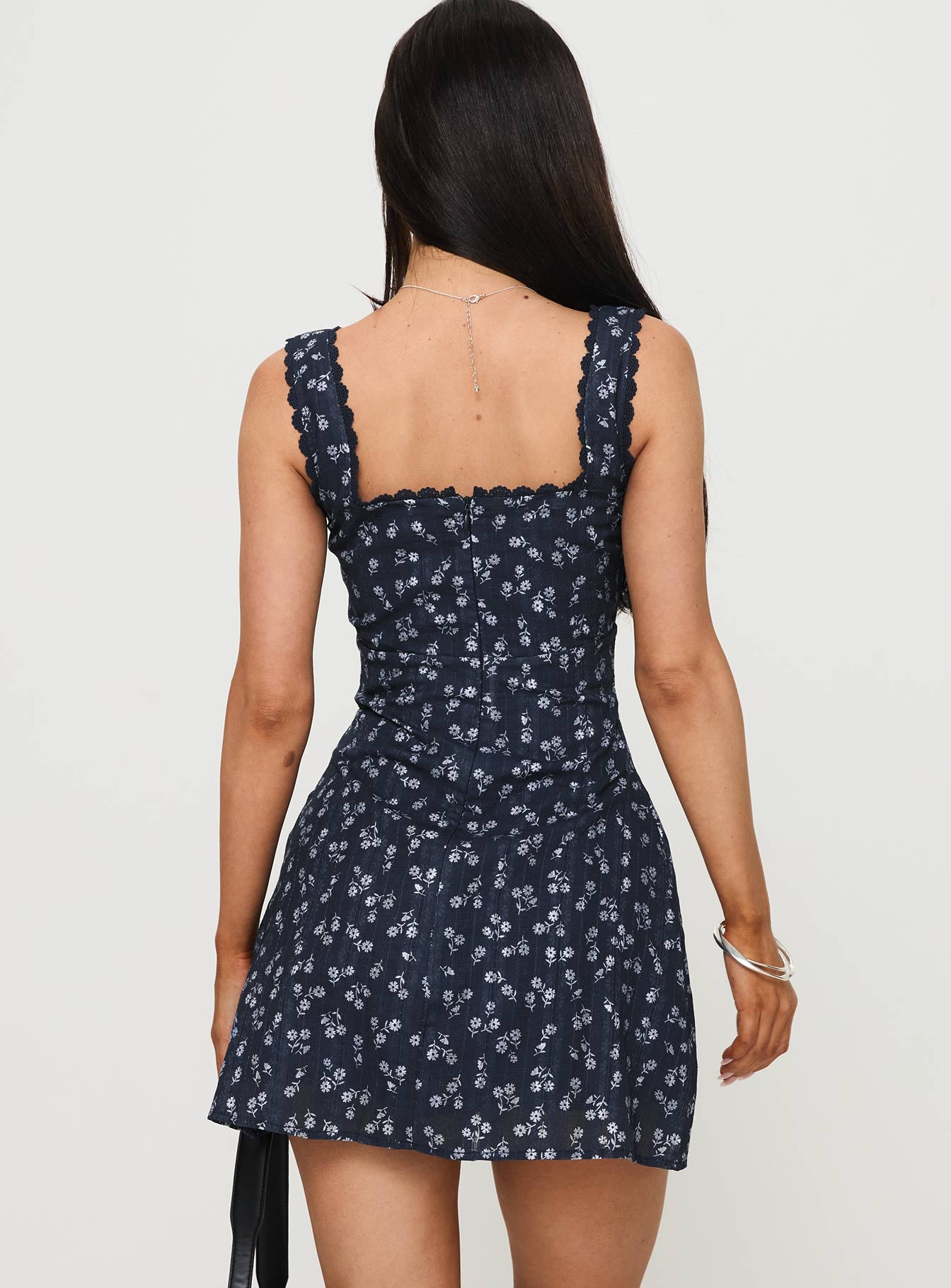 Dasha Mini Dress Navy Floral - Image 5