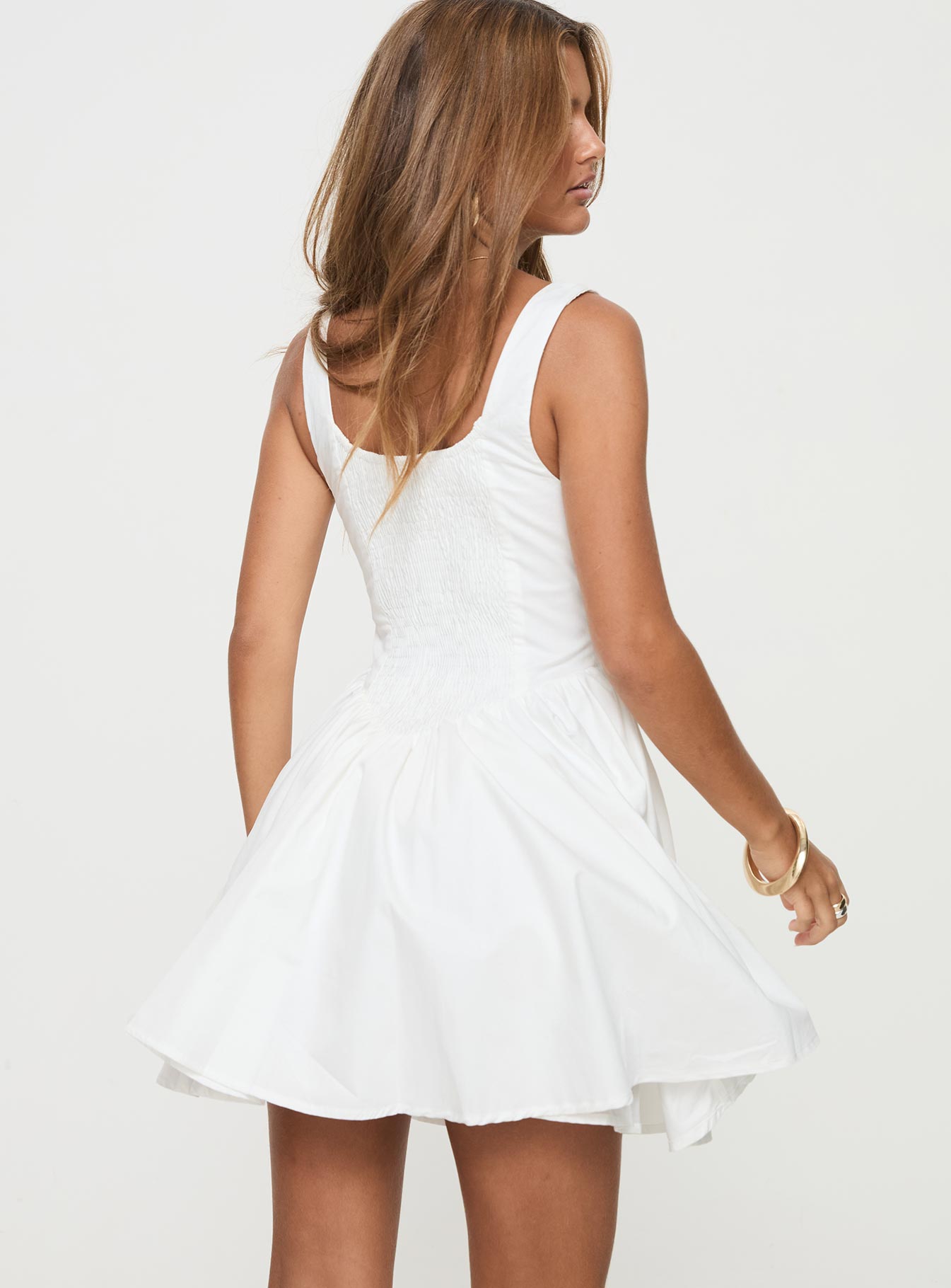 Straplie Mini Dress White - Image 5