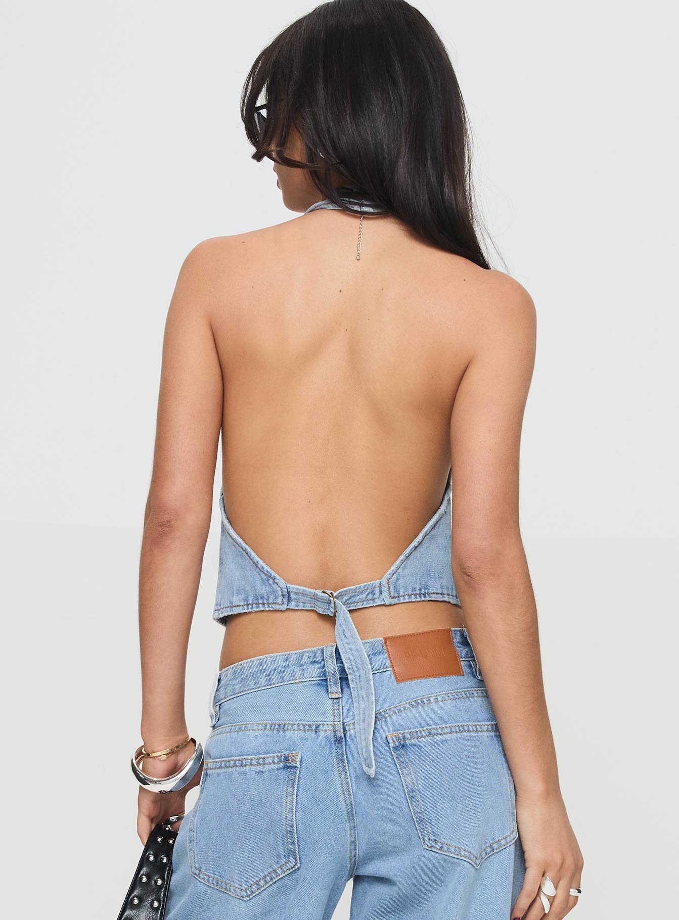 Je Suis Halter Top Light Wash - Image 5