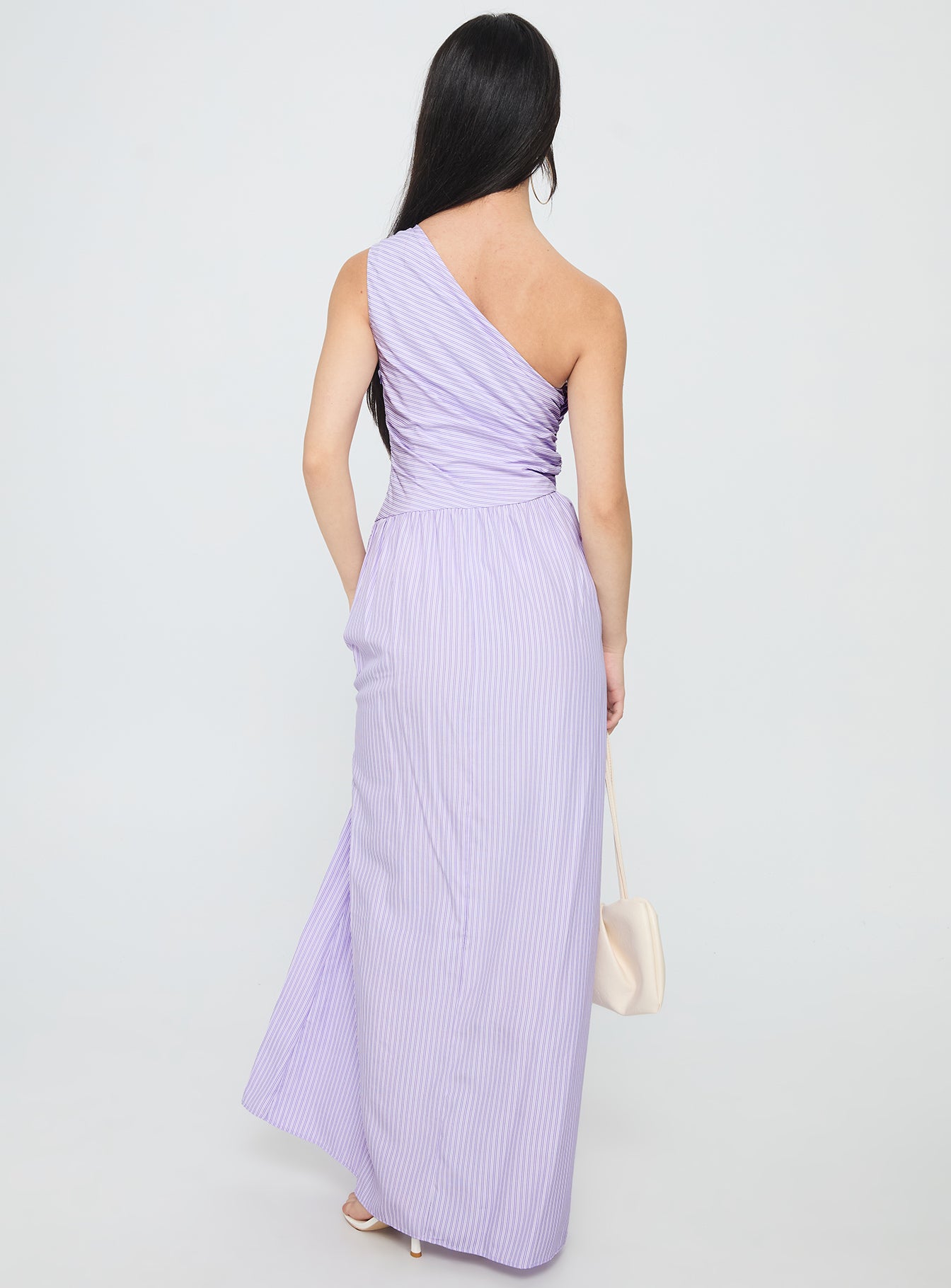 Allicia One Shoulder Maxi Dress Purple - Image 4