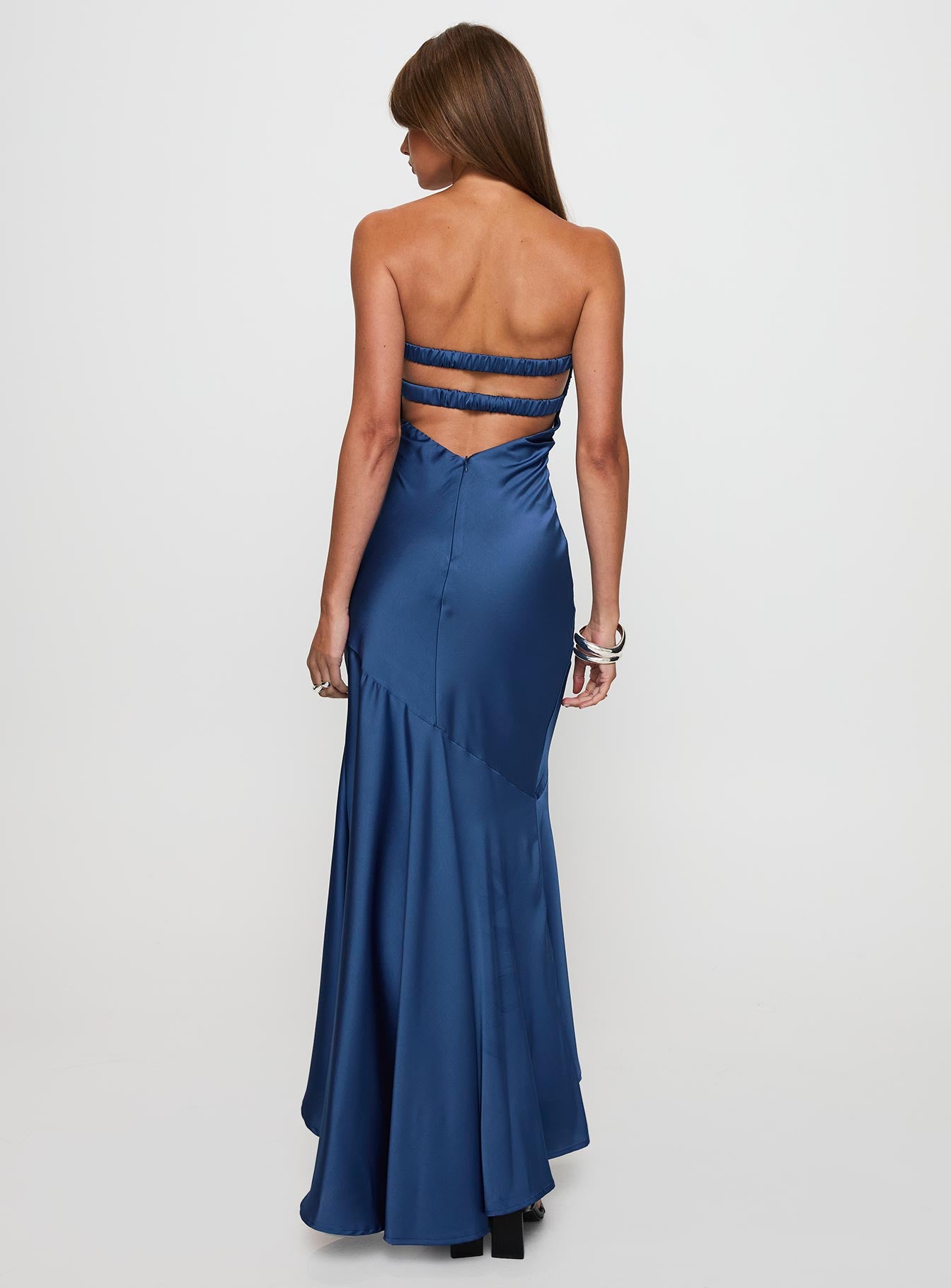 Stand A Chance Twist Detail Maxi Dress Navy - Image 5