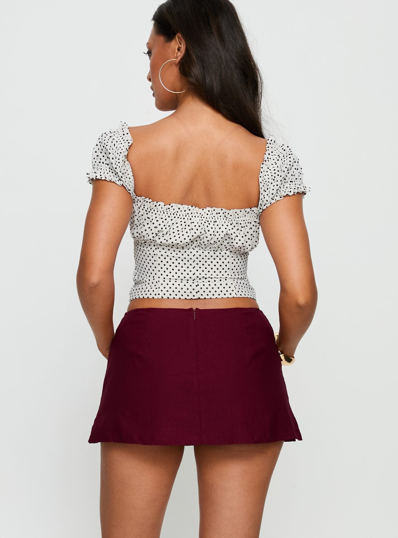 Cant Sleep Skort Burgundy - Image 5
