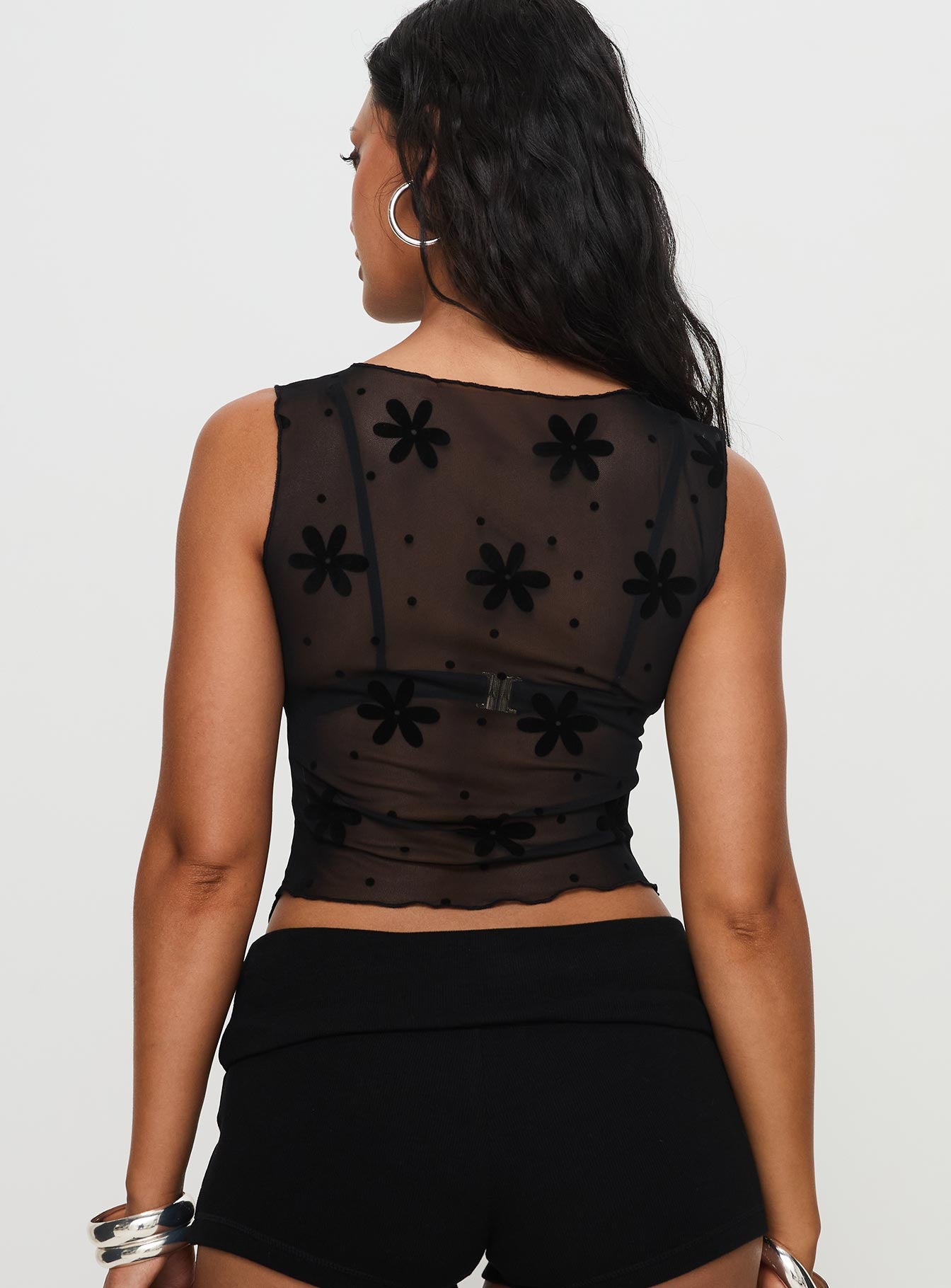 Avelaine Mesh Top Black - Image 4