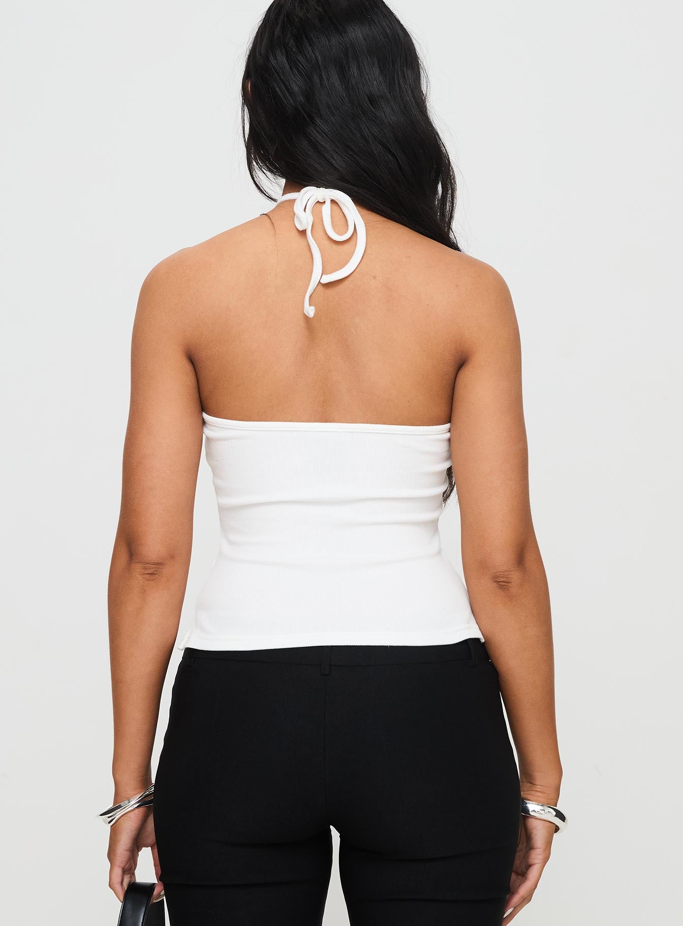 Baseline Halter Rib Top White - Image 5