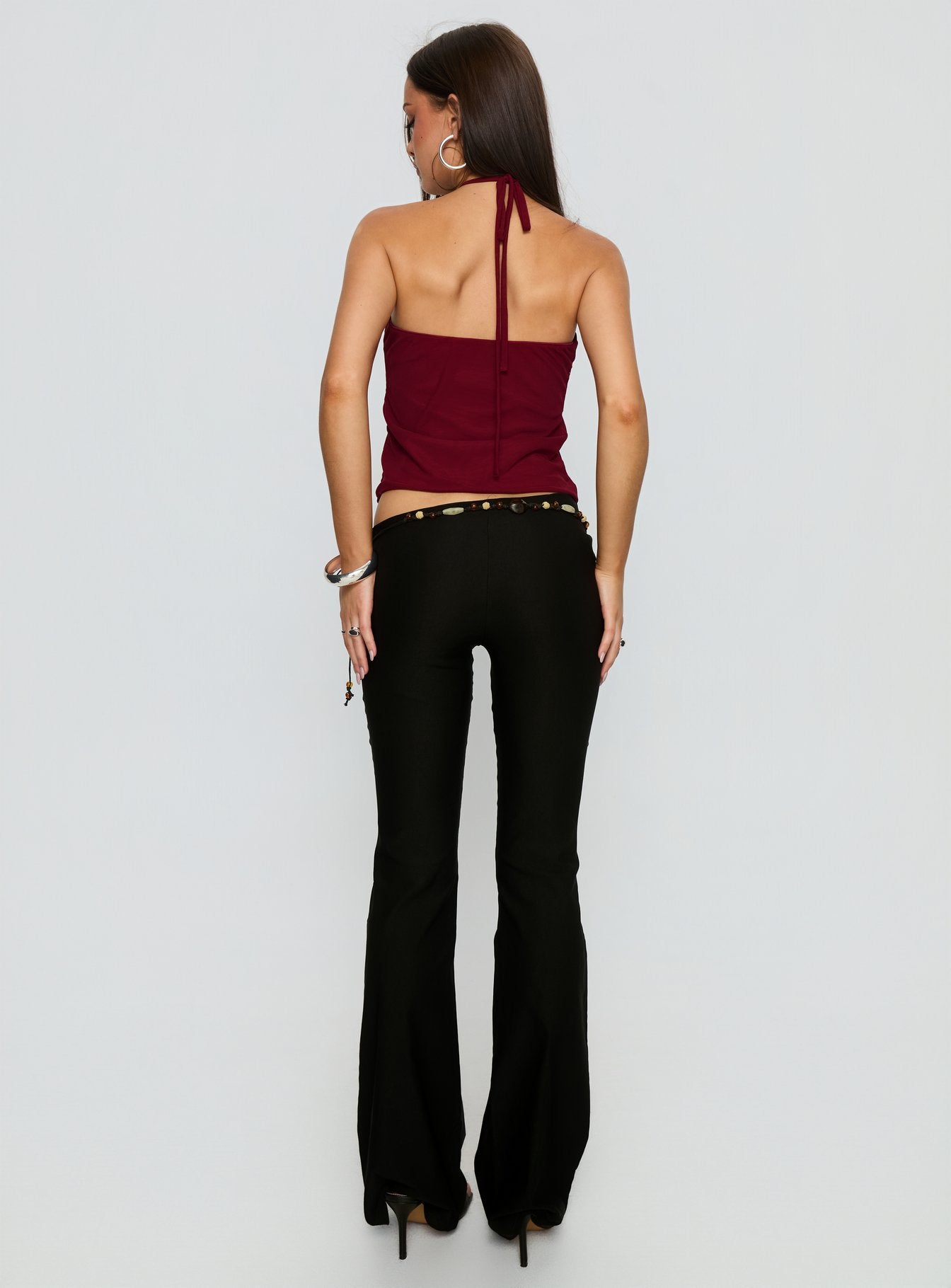 Krislynn Button Belt Pants Black - Image 5
