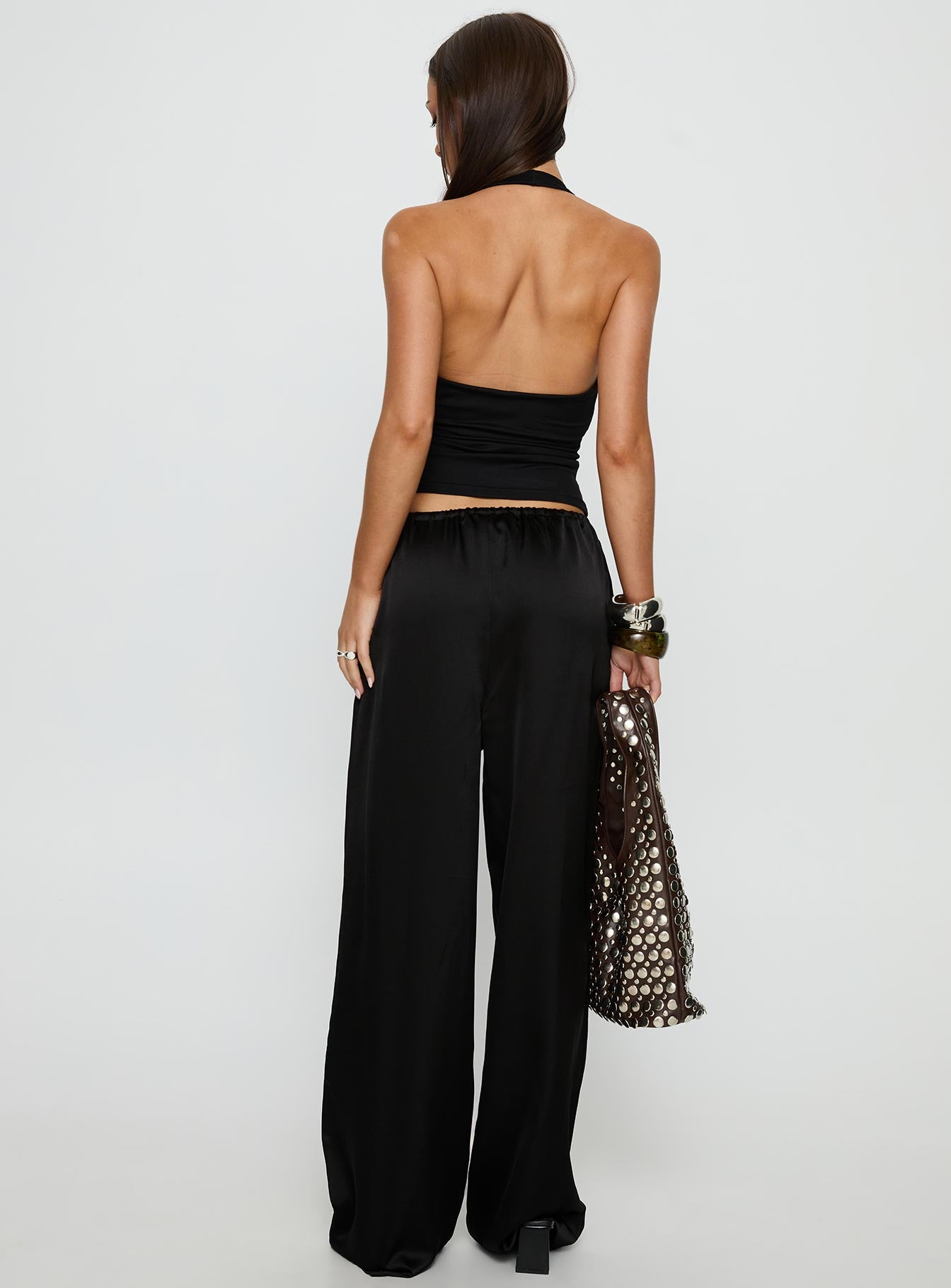 Soulstar Satin Pants Black - Image 5