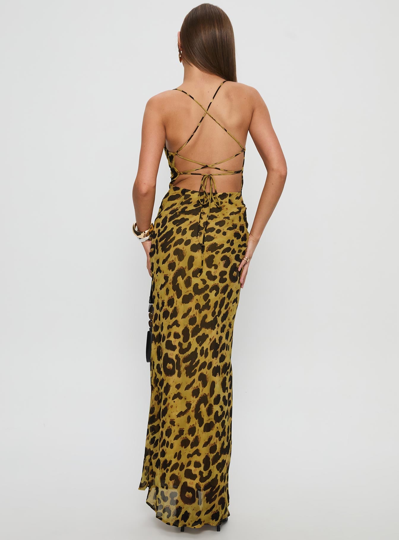 Celena Maxi Dress Leopard - Image 5
