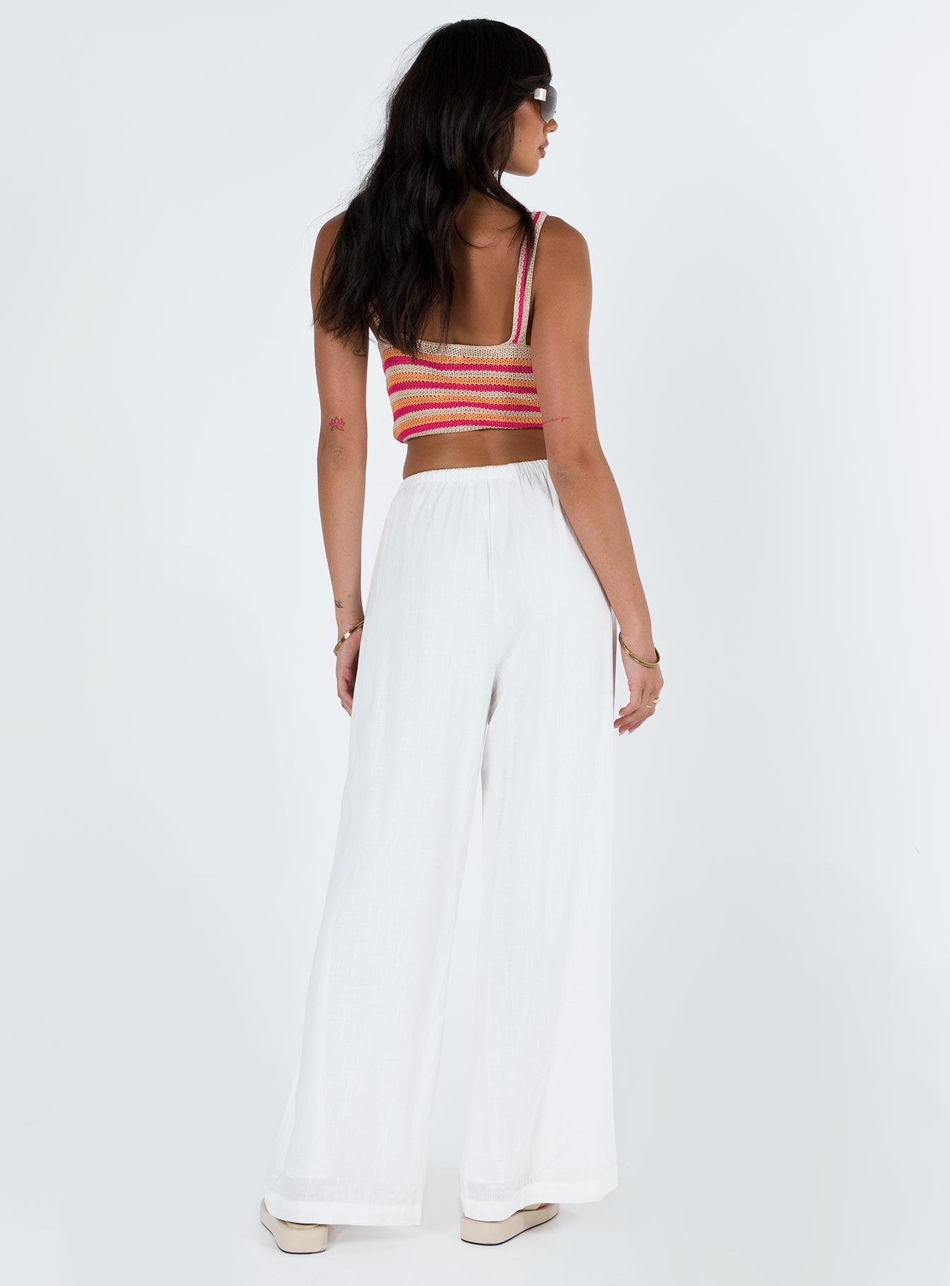 Ogilvie Linen Blend Pants White Petite - Image 2
