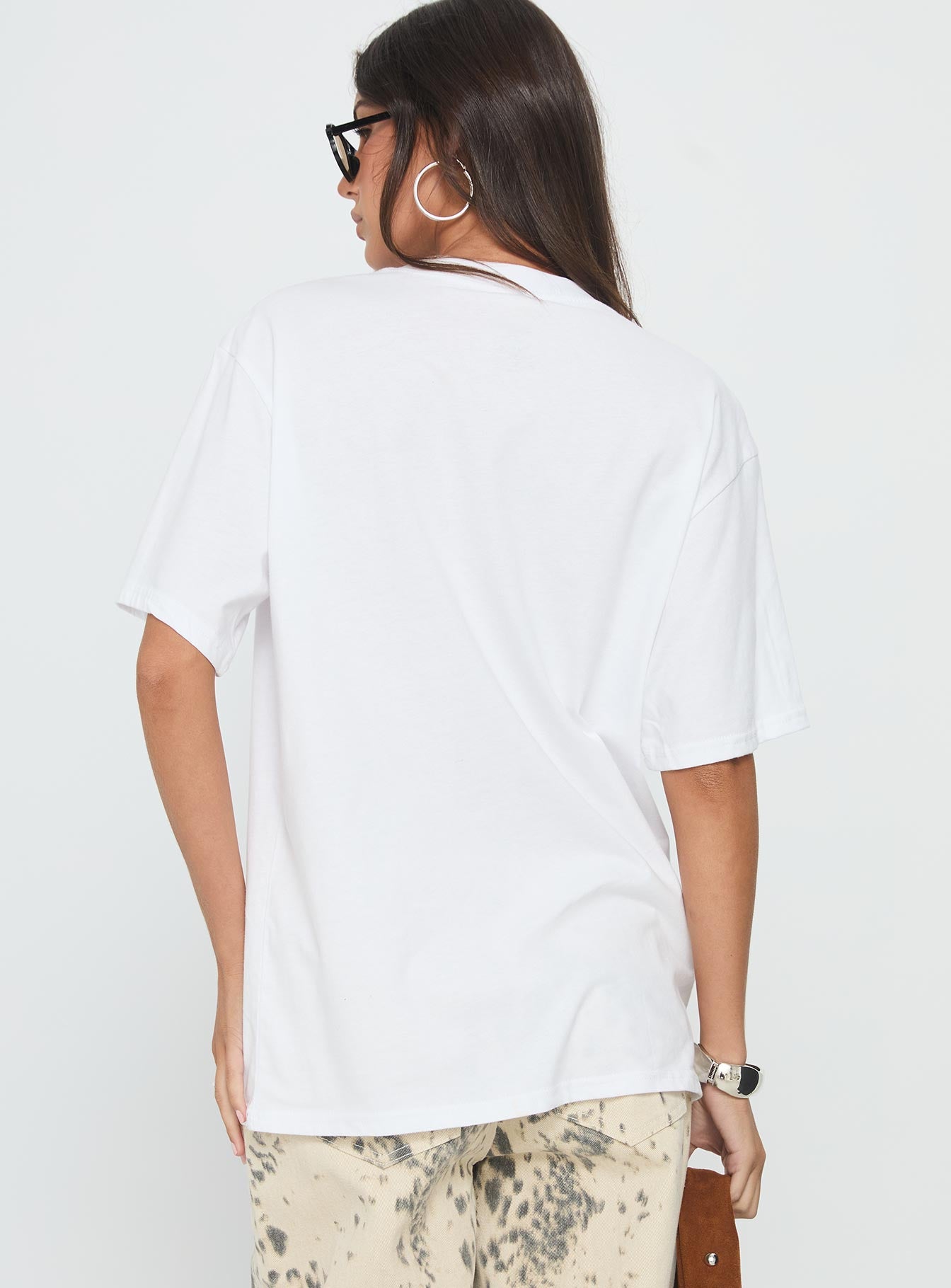Rebel Rebel Oversized Graphic Top White - Image 5