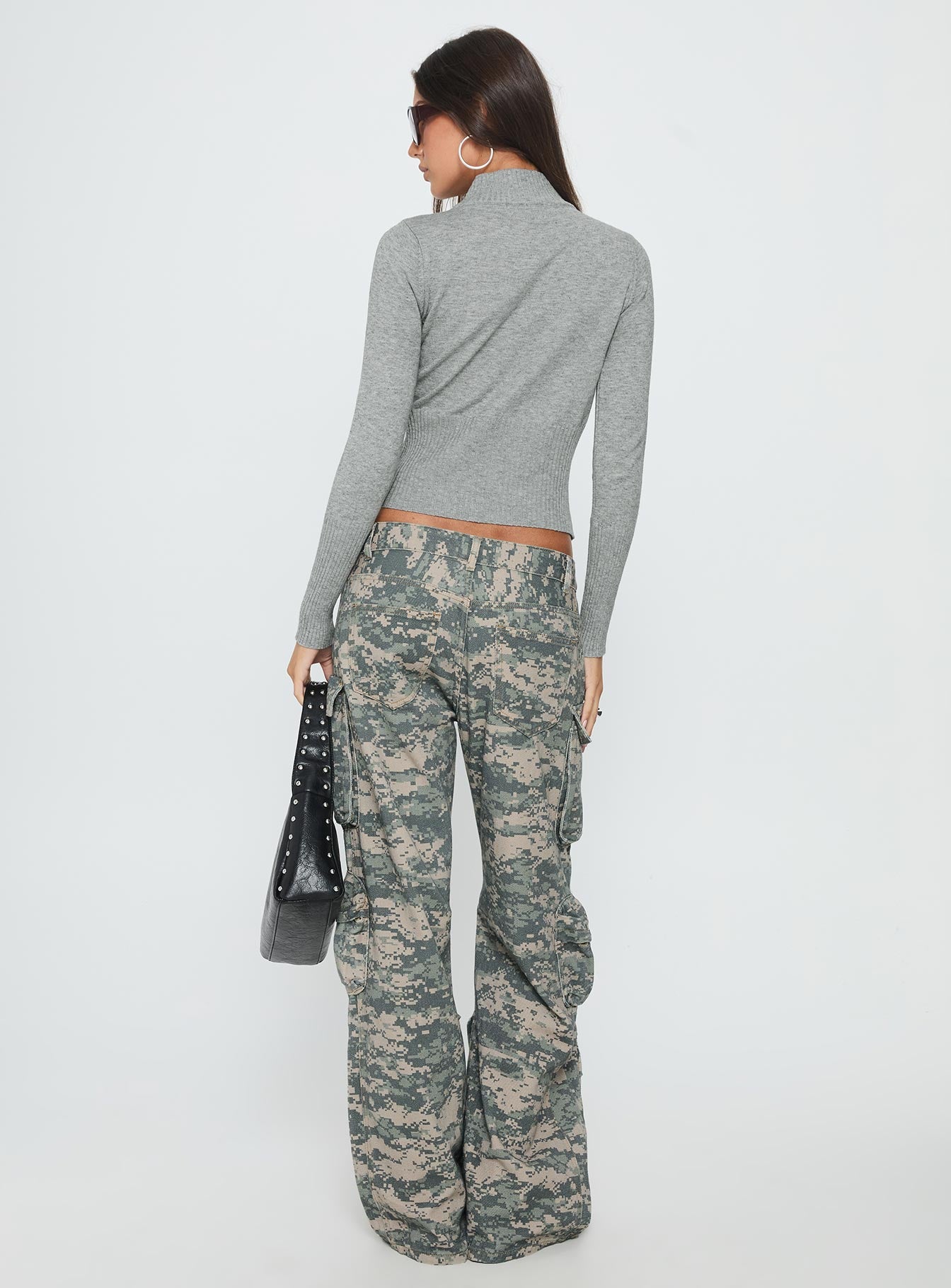 Sweetness Low Rise Straight Leg Jeans Digital Camo - Image 5