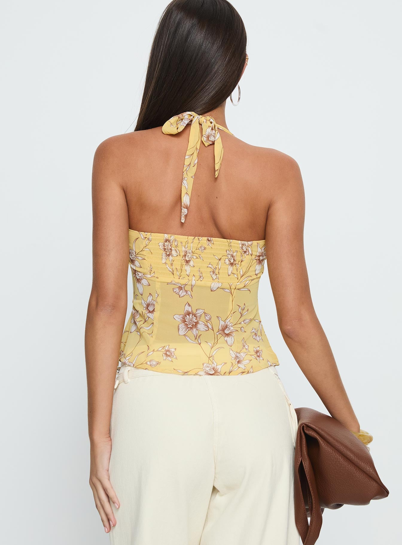 Isabetta Halter Top Yellow Floral - Image 5