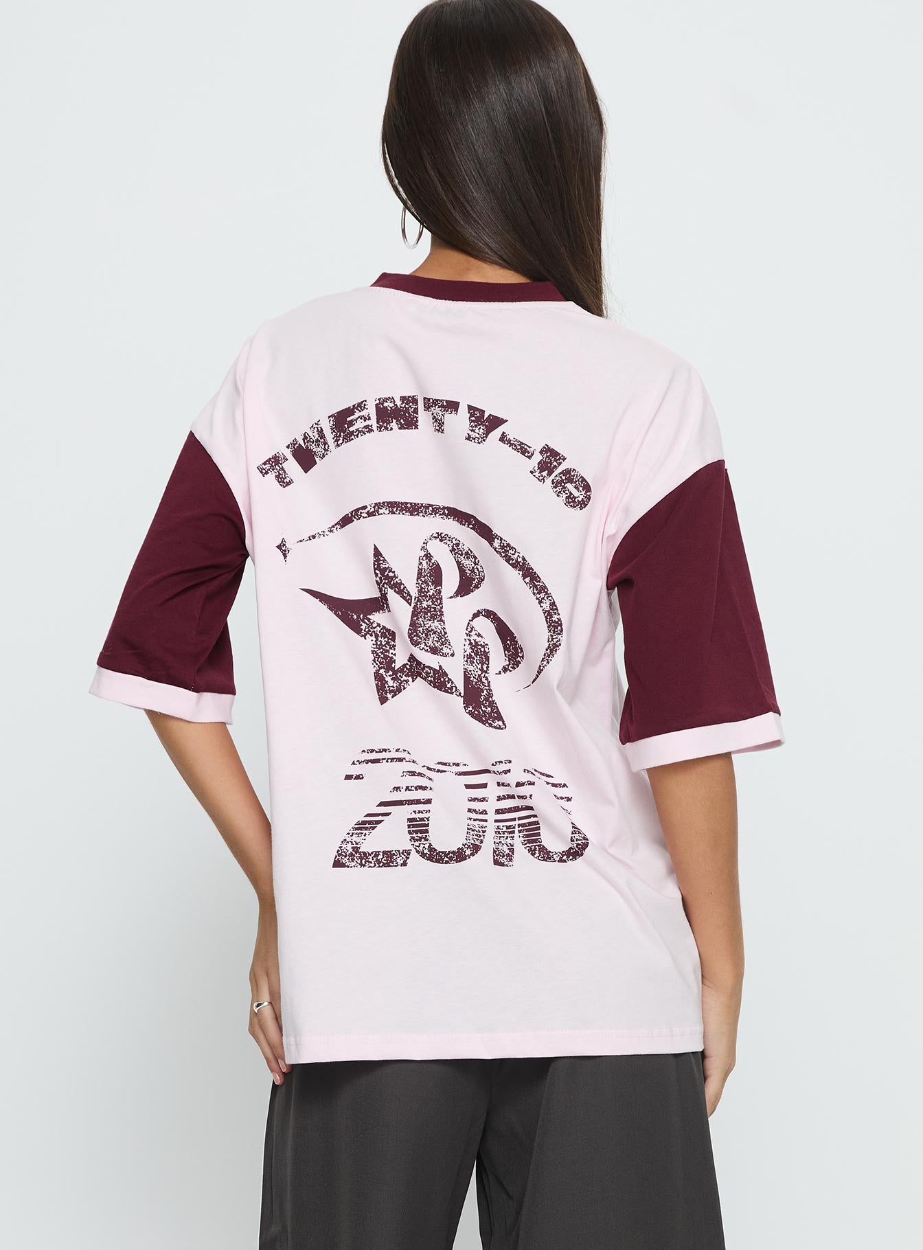 Nachell Short Sleeve Moto Top Pink - Image 5