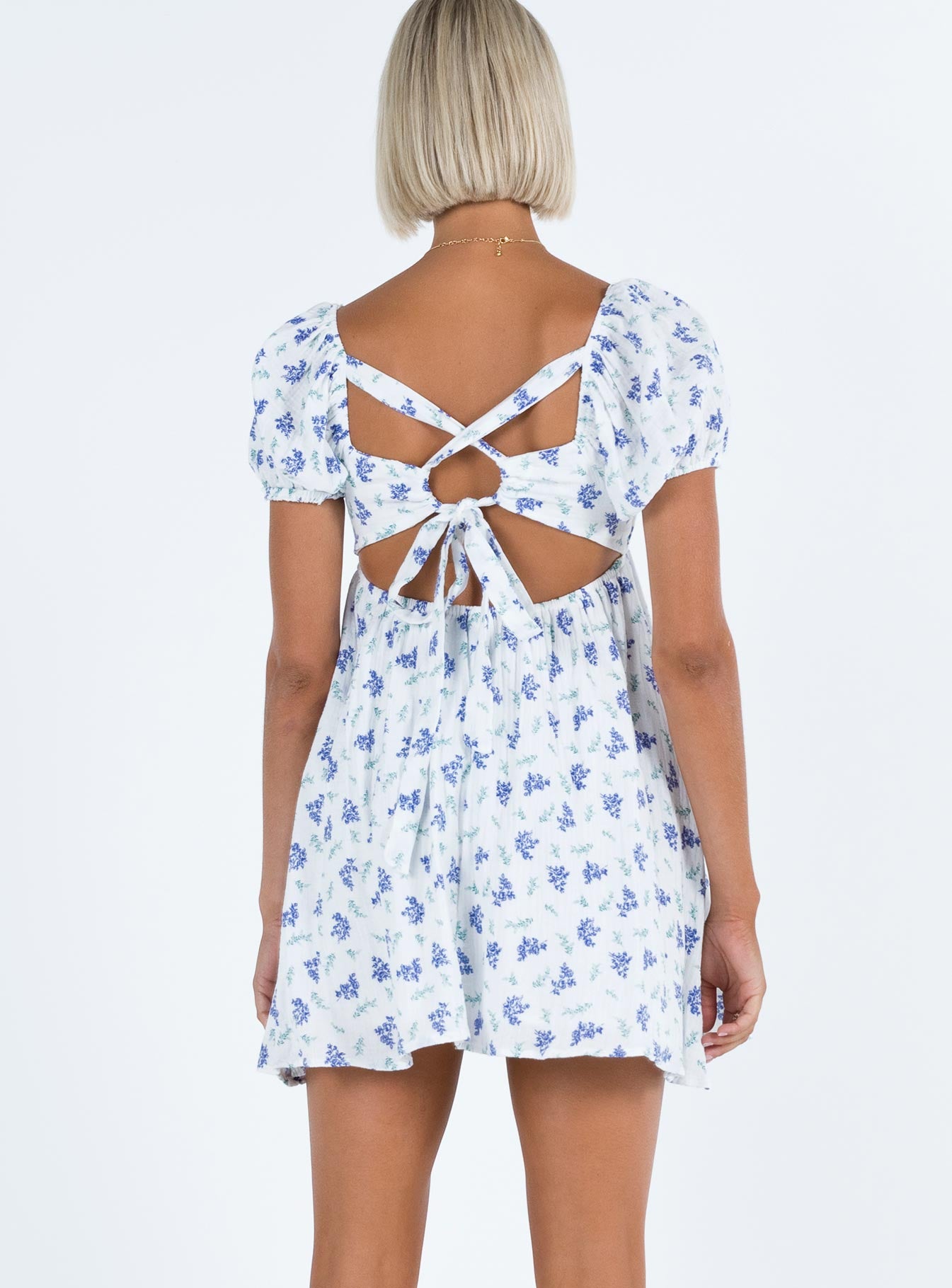 Lets Dance Mini Dress Blue Floral - Image 6