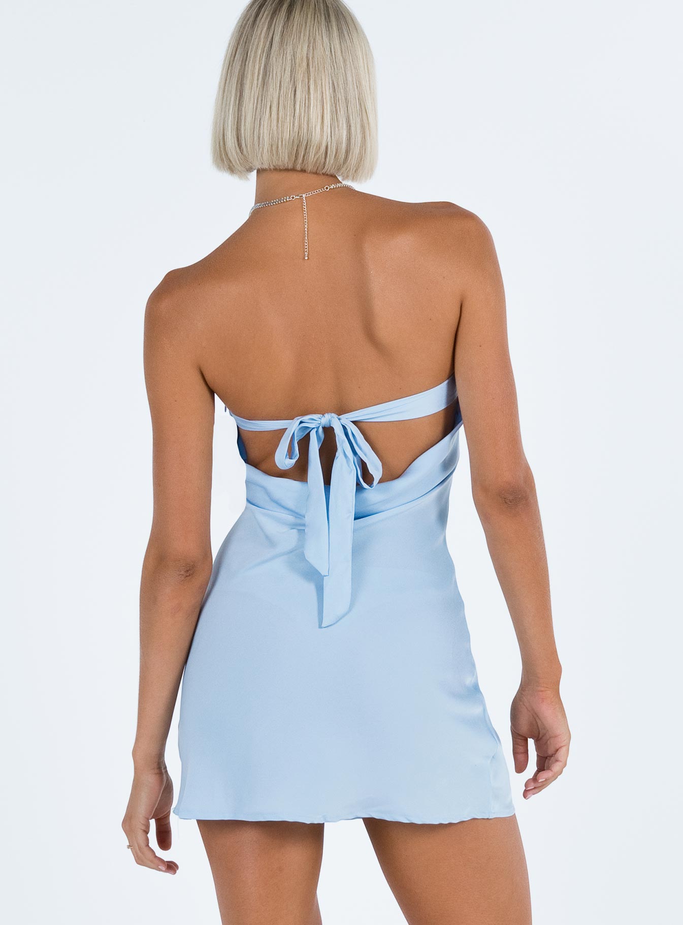 Jasmyn Mini Dress Blue - Image 5