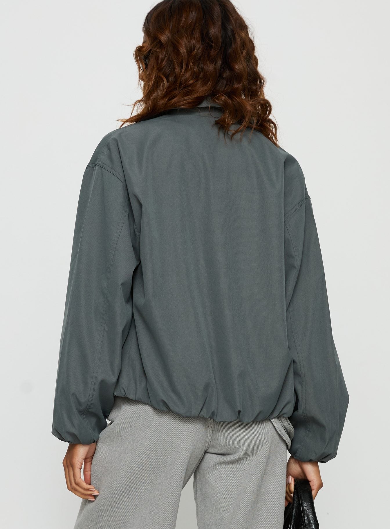 Donetta Collared Jacket Charcoal - Image 4