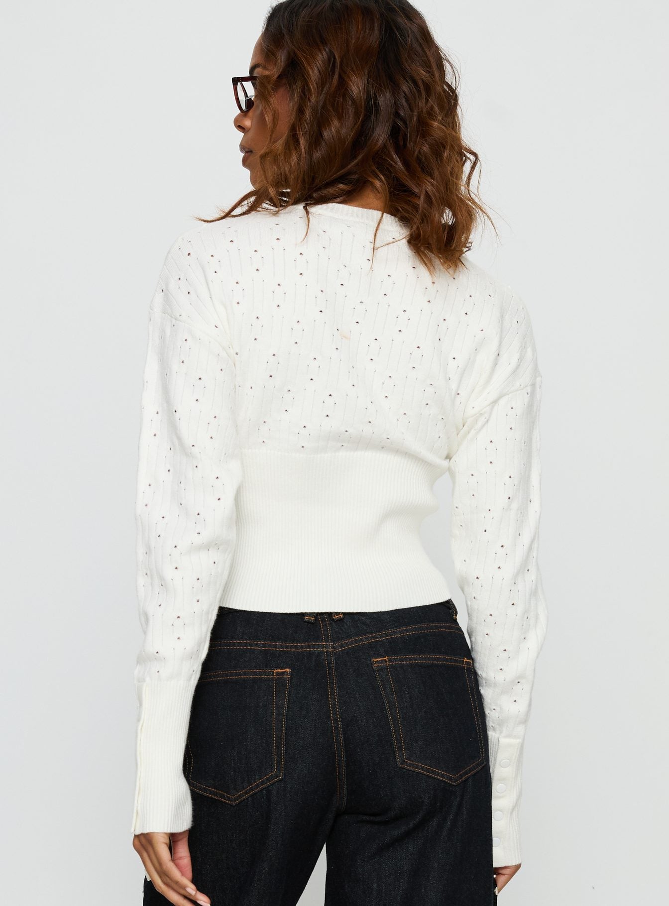 Head In The Clouds Cardigan Cream - Image 5