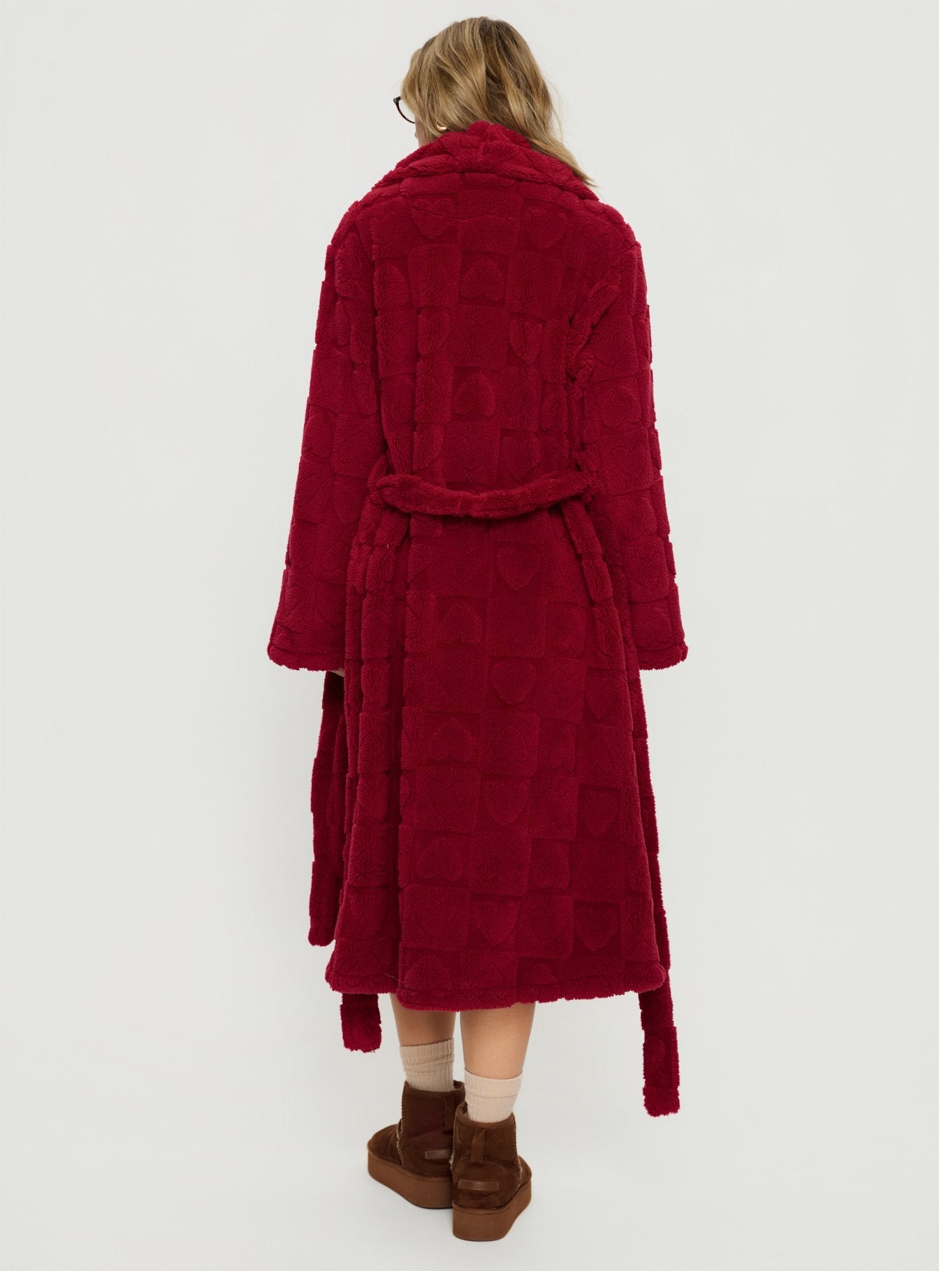 Soothe Bath Robe Burgundy - Image 5