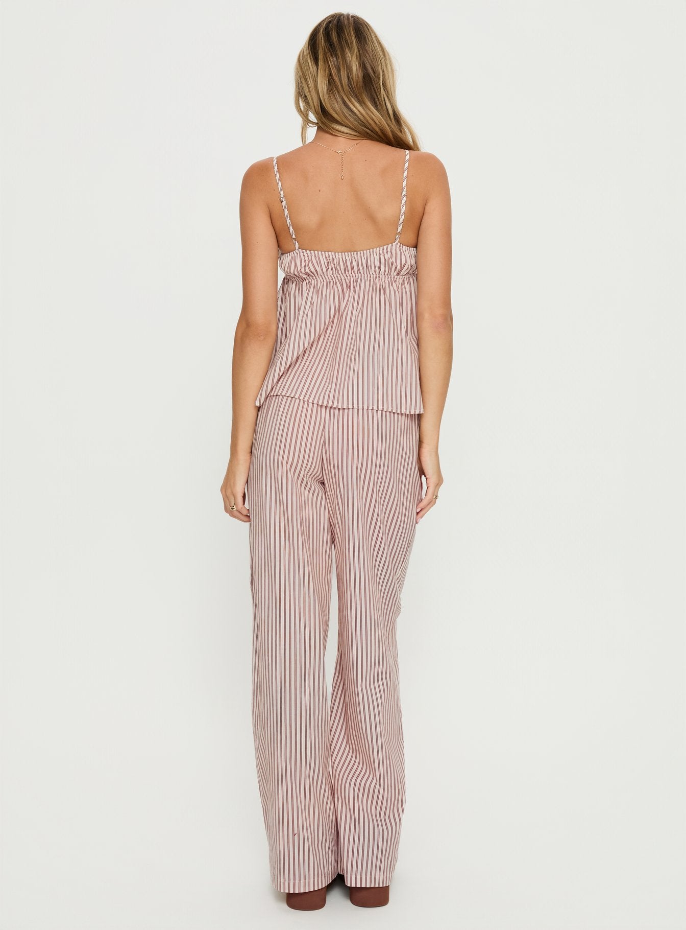 Chill Club Sleep Relaxed Pants Red White Stripe - Image 5